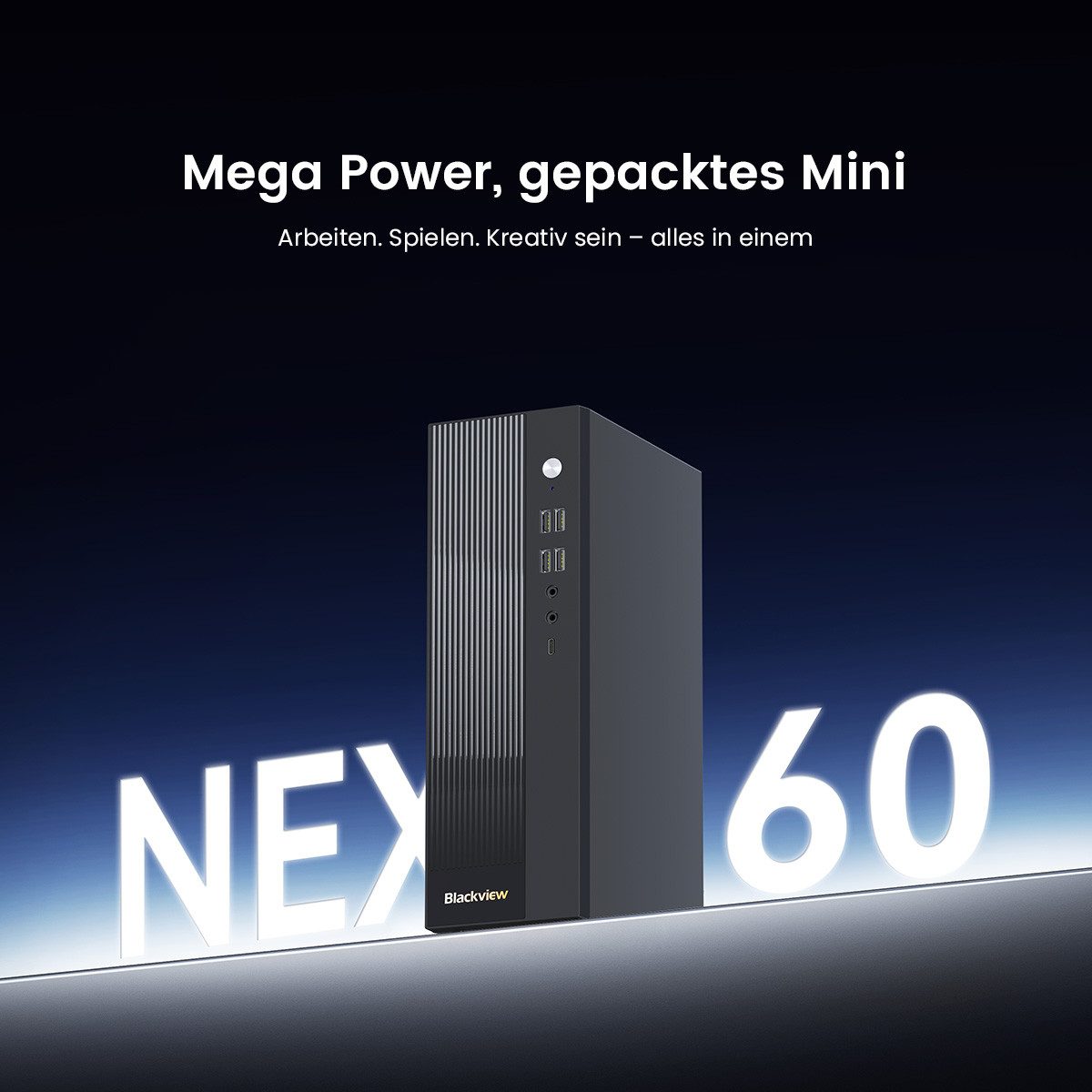 blackview 2026 Mini Desktop PC NEX60 Intel Core 5 16GB RAM 512GB SSD Mini-PC (Intel Intel Core 5, Intel UHD Graphics, 16 GB RAM, 512 GB SSD, Windows 11 Pro, 4K UHD/WiFi 6 gaming PC, Kompakt, Extrem leise)
