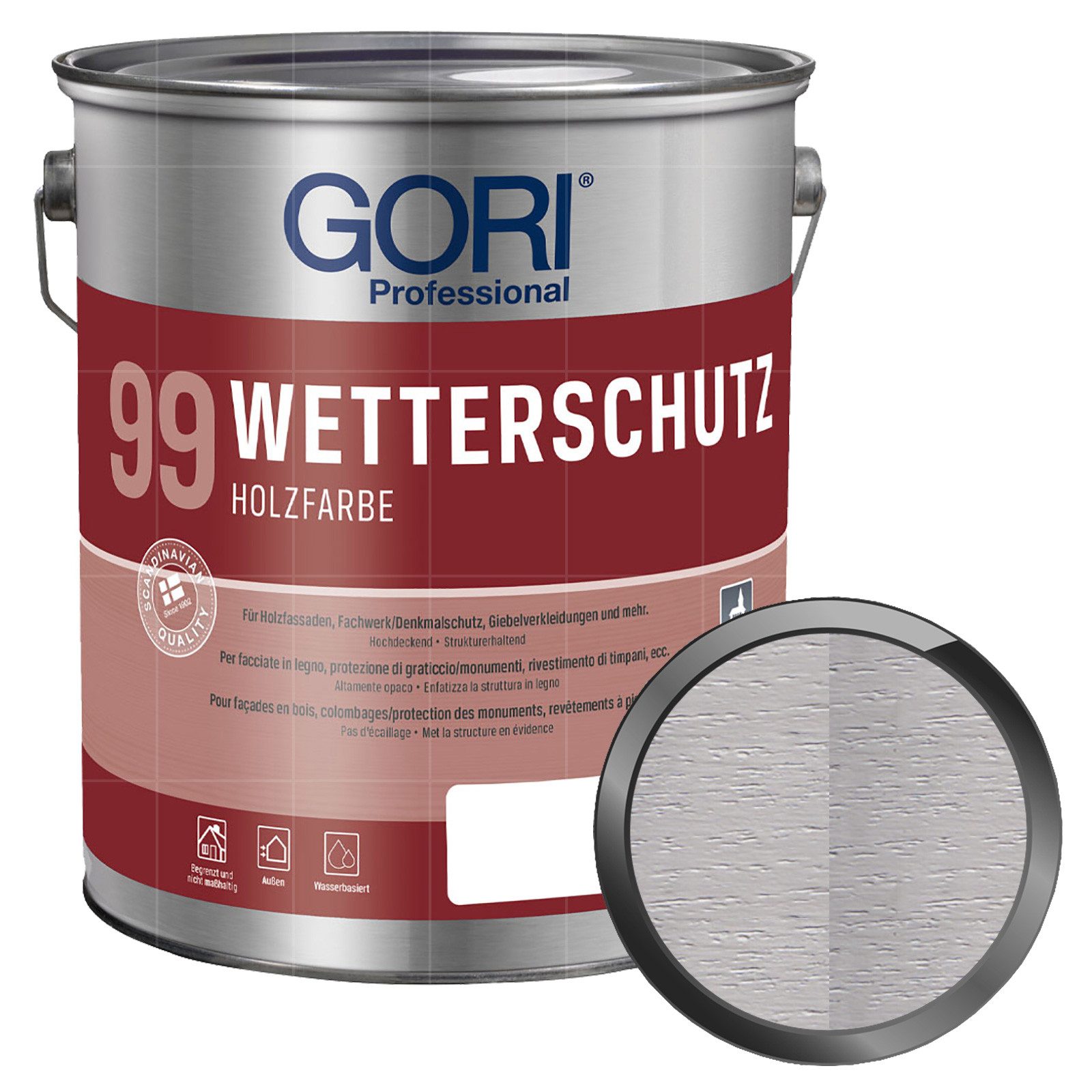 GORI Wetterschutzfarbe 99 Wetterschutz Holzfarbe - 2.5 Ltr