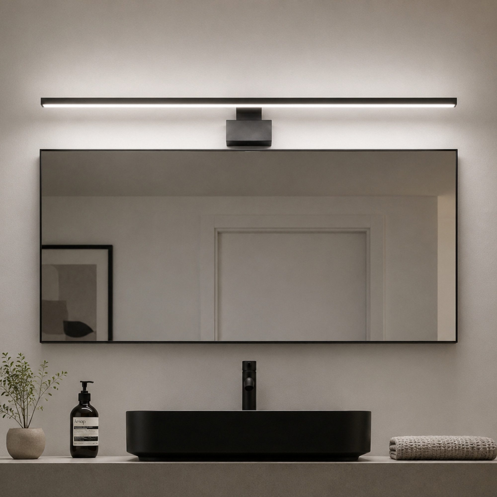 kalb LED Spiegelleuchte Running Light 80cm LED Badleuchte Spiegelleuchte mit Lichtlauf Effekt