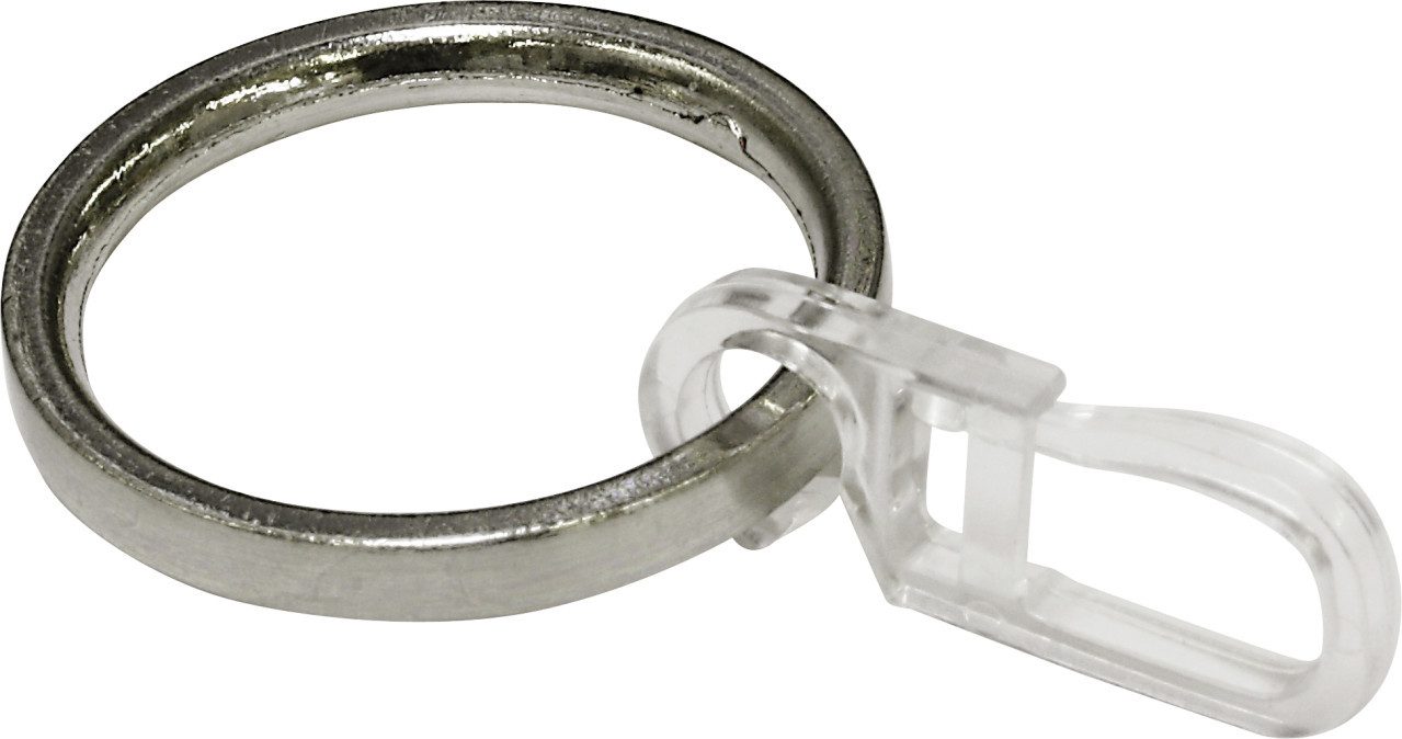 GARDINIA Gardinenring Gardinia Ringe mit Haken Vancouver, Ø 16/19 mm