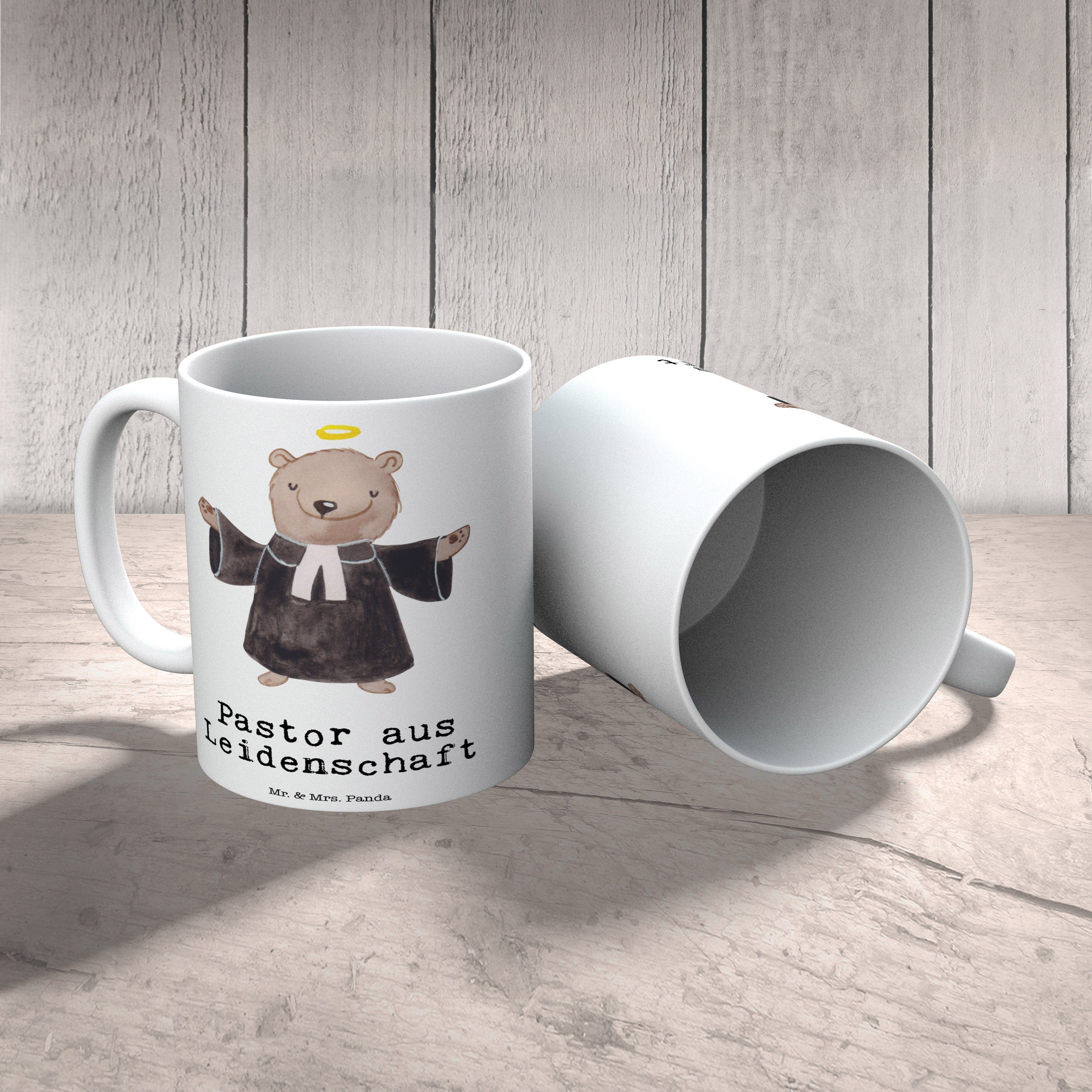 Tasse, Te, Teetasse, Tasse - Weiß Panda Pastor & Mrs. Geschenk, Keramik Beruf, - aus Mr. Leidenschaft