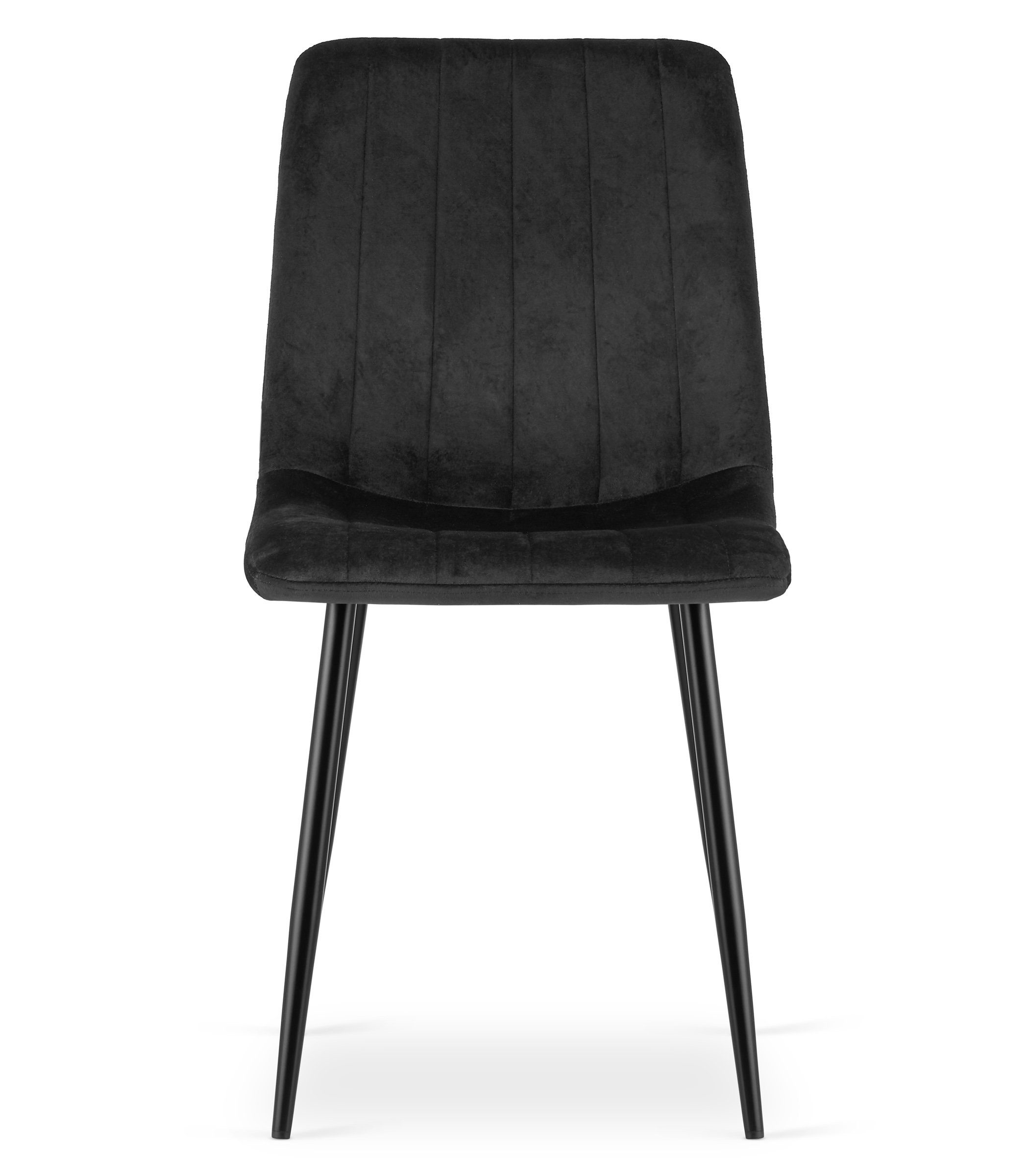 Stuhl 4x schwarz mit Collective Esszimmerstuhl 4er Set Beinen Polster, Esszimmerstuhl Wohnzimmerstuhl, Polsterstuhl schwarzen Home