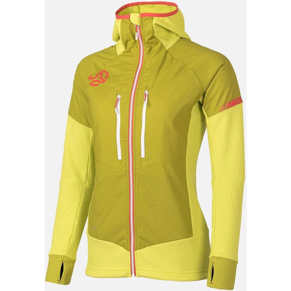 TERNUA Skijacke Agile Hybrid Jacket W Winddichte Damenjacke aus nachhaltigen Materialien für intensive