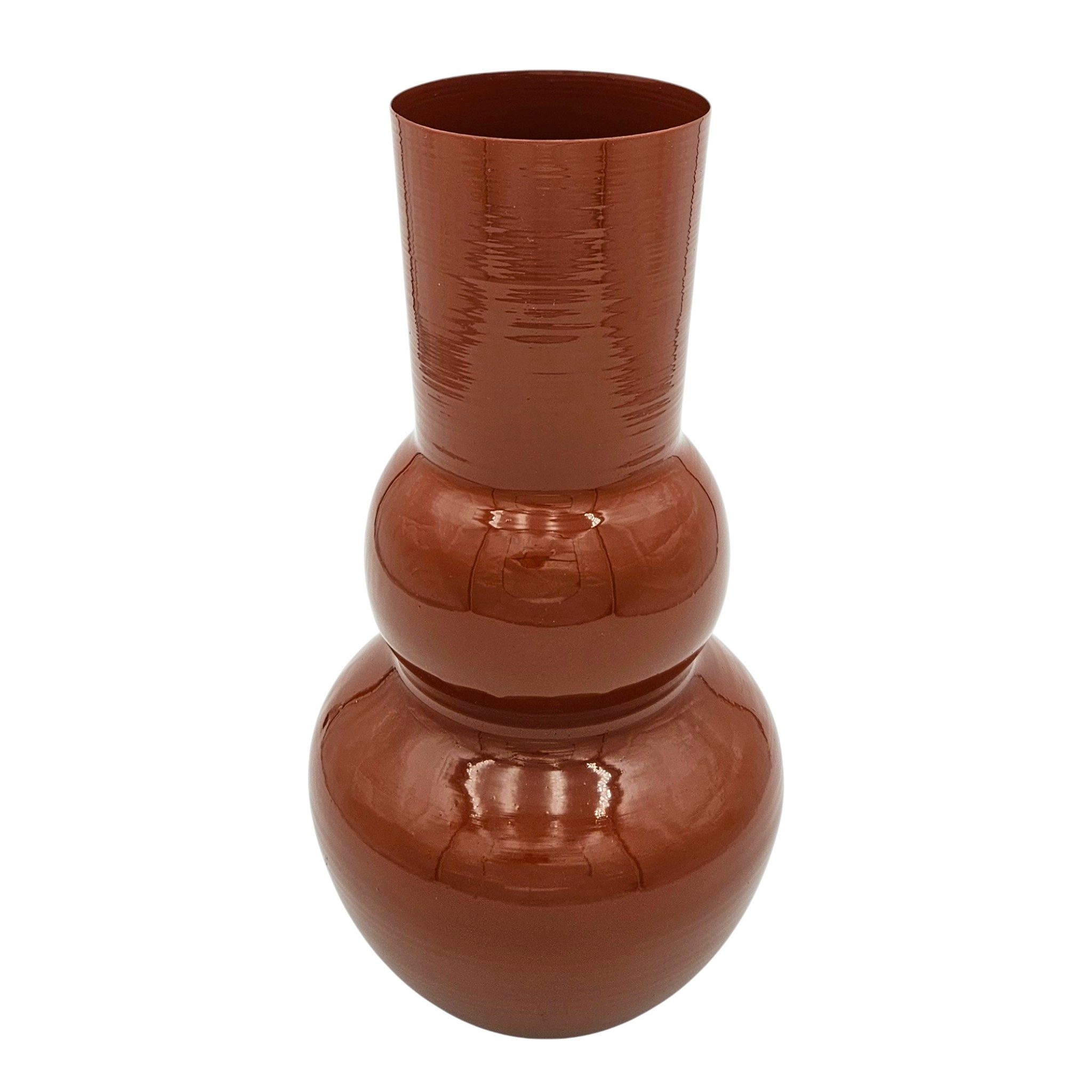 Meinposten Dekovase Vase Retro Zinkvase Beige Terrakotta 30x15 Blumenvase (1 St)