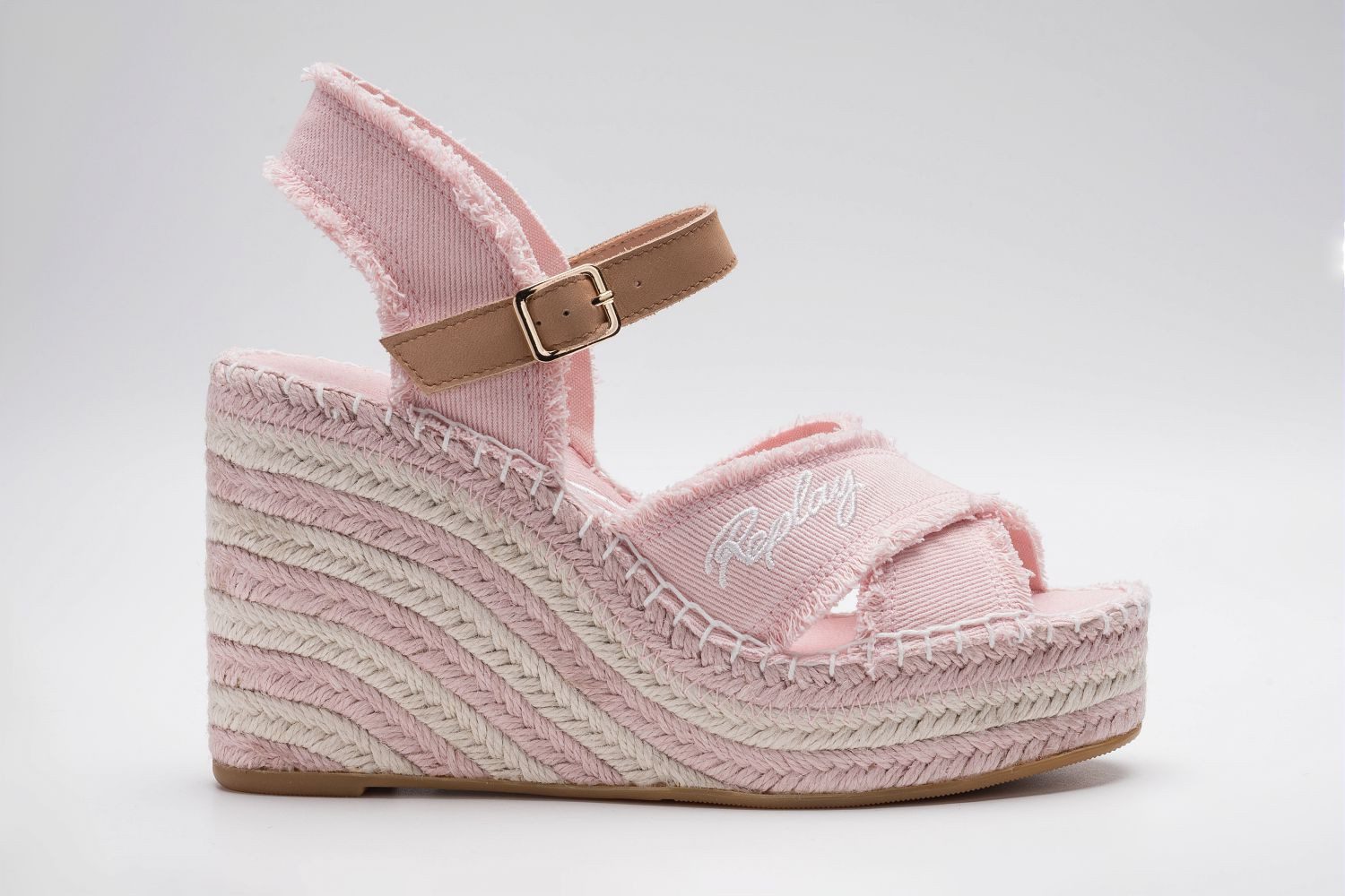 Replay Keilsandalette Sommerschuh, Urlaubsschuh, Plateausandalette mit kleinen Fransen