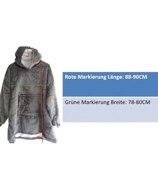 Modavitrini Fleecepullover Winter Hoodie Sherpa Decke Kuschel Plüsch Kapuzenpullover Unisex für Herren & Damen