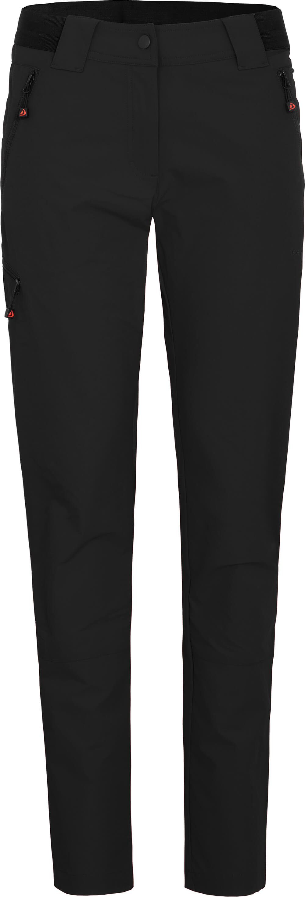 leicht, Bergson schwarz (slim) VIDAA strapazierfähig, Wanderhose, Outdoorhose COMFORT Kurzgrößen, Damen