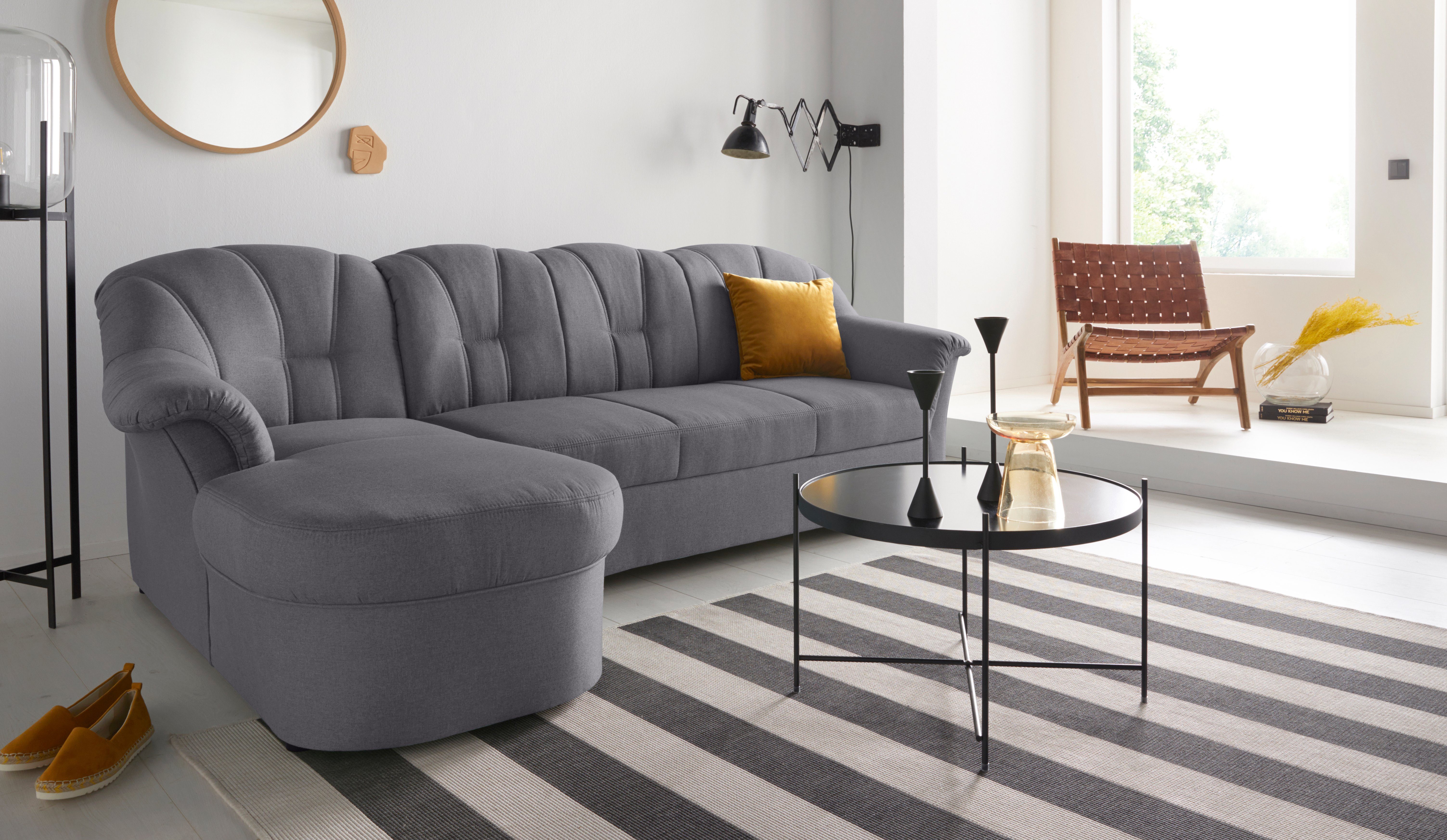 DOMO collection Ecksofa Papenburg, zeitlose Rückensteppung, günstig online kaufen