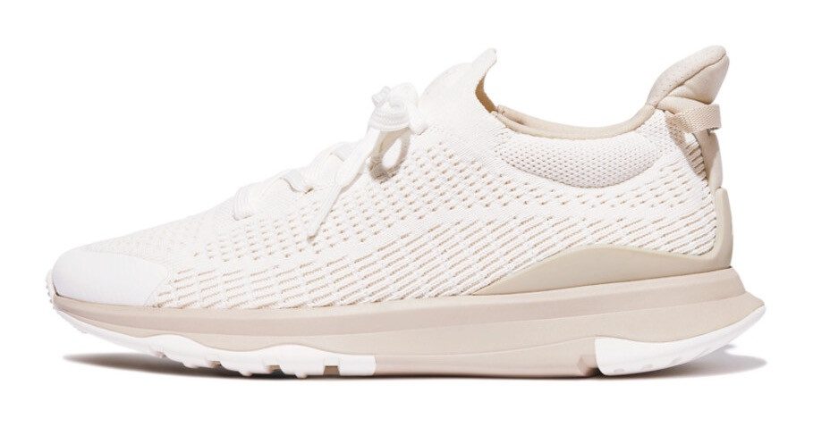 Fitflop VITAMIN FFX KNIT SPORTS SNEAKERS Slip-On Sneaker mit aufgesetzter Schnürung, Freizeitschuh, Halbschuh, Schlupfschuh