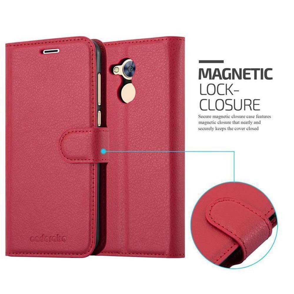 Cadorabo Handyhülle für Honor 6A Hülle Honor 6A, Hülle Schutzhülle mit Standfunktion, Kartenfach und Magnetverschluss