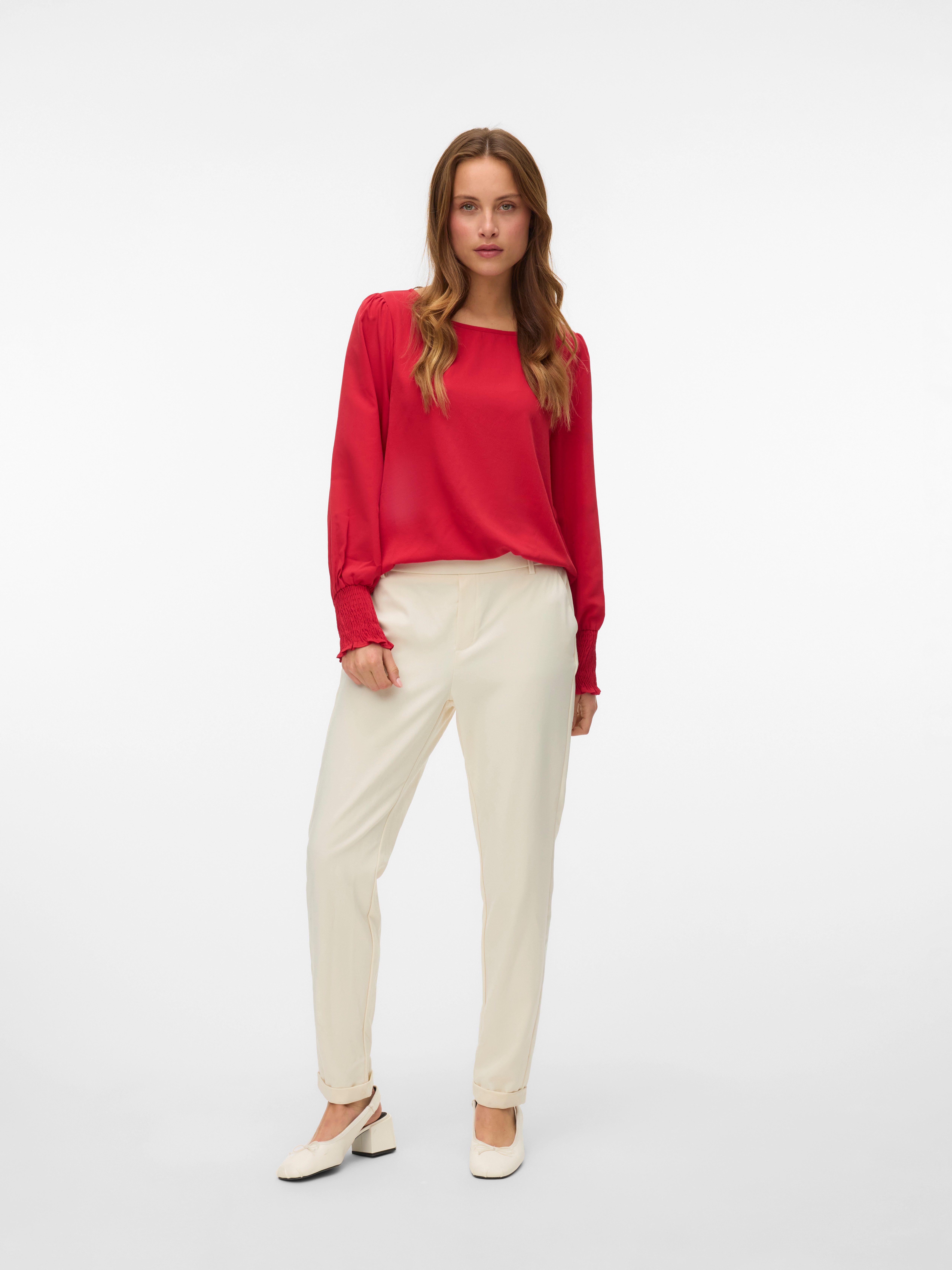 Vero Moda Anzughose VMMAYA MR LOOSE SOLID PANT NOOS Materialmix
