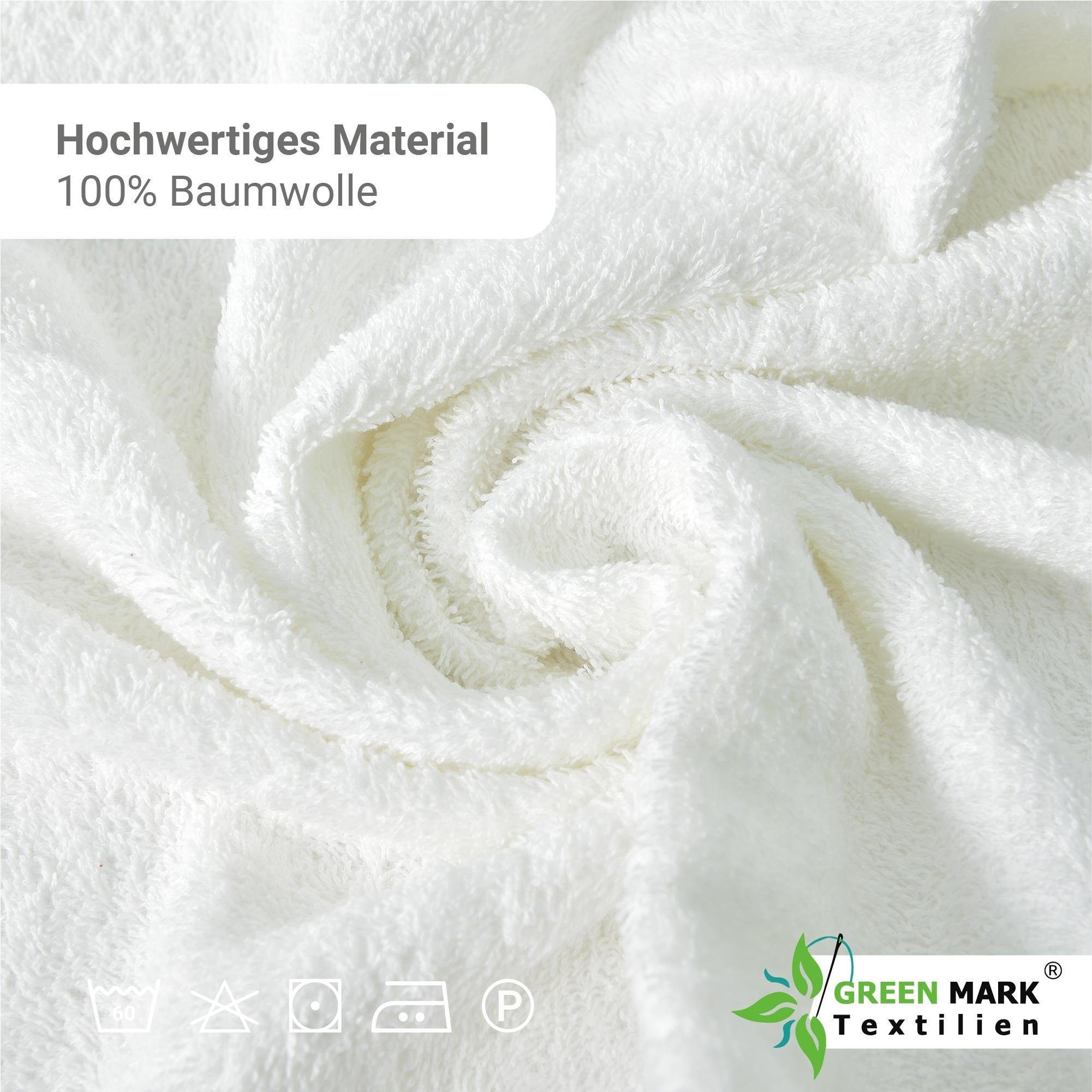 NatureMark Handtuch Set 100% Set, Baumwolle, (8-tlg), Duschtücher, 4X Handtuch Weiß Frottier Gästetücher, 8er 2X Handtücher, 2X
