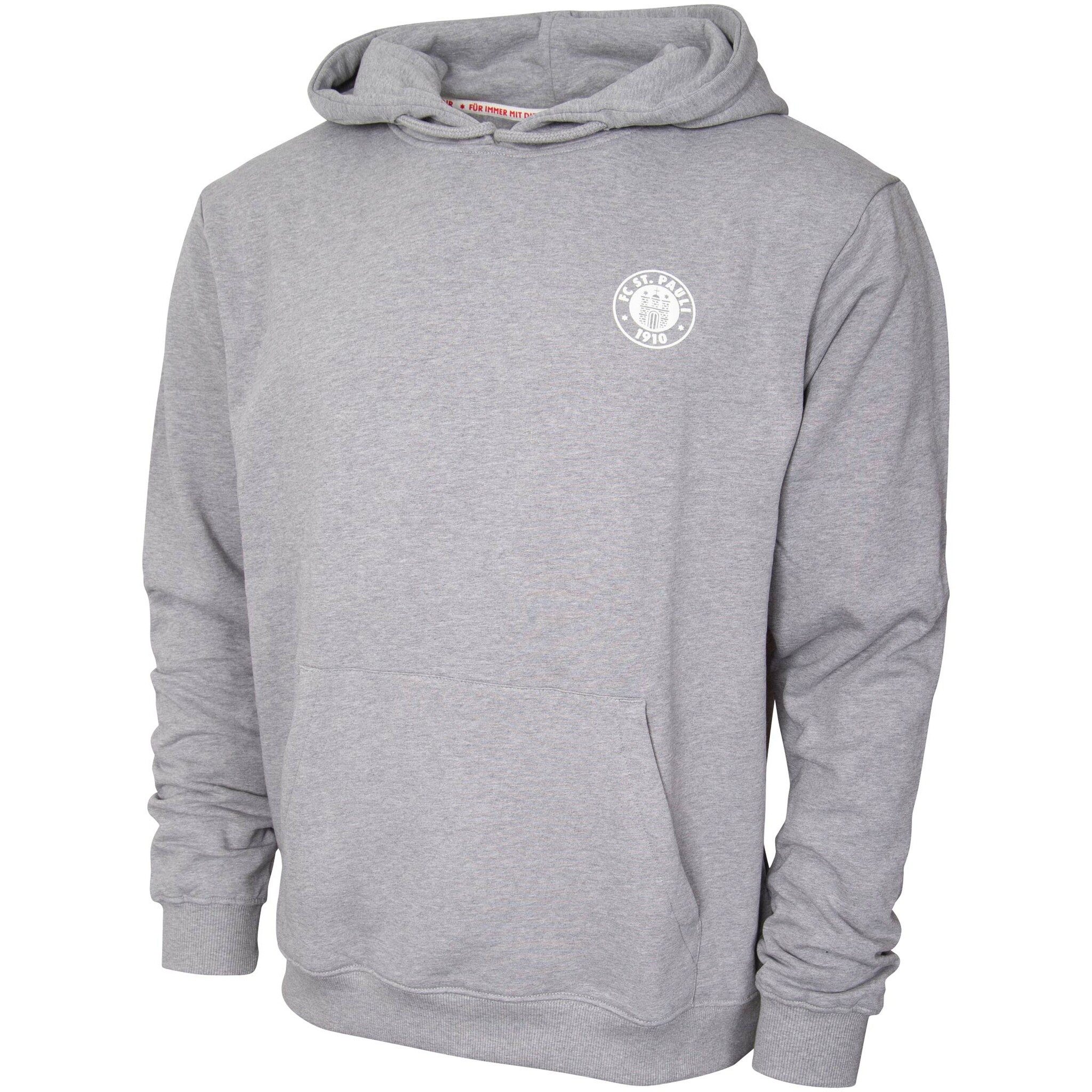 FC St. Pauli Kapuzenpullover FC St. Pauli - Kapuzenpullover "Logo" - Grau Melange