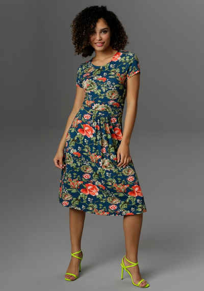 Aniston CASUAL Sommerkleid mit farbenfrohem Blumendruck
