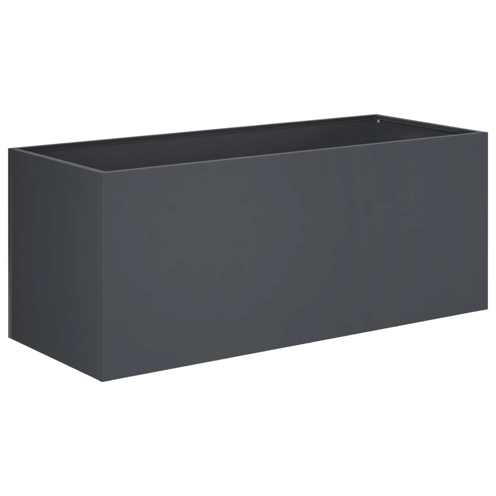 vidaXL Blumentopf Garten-Pflanzgefäß Anthrazit 100 x 40 x 40 cm (1 St)