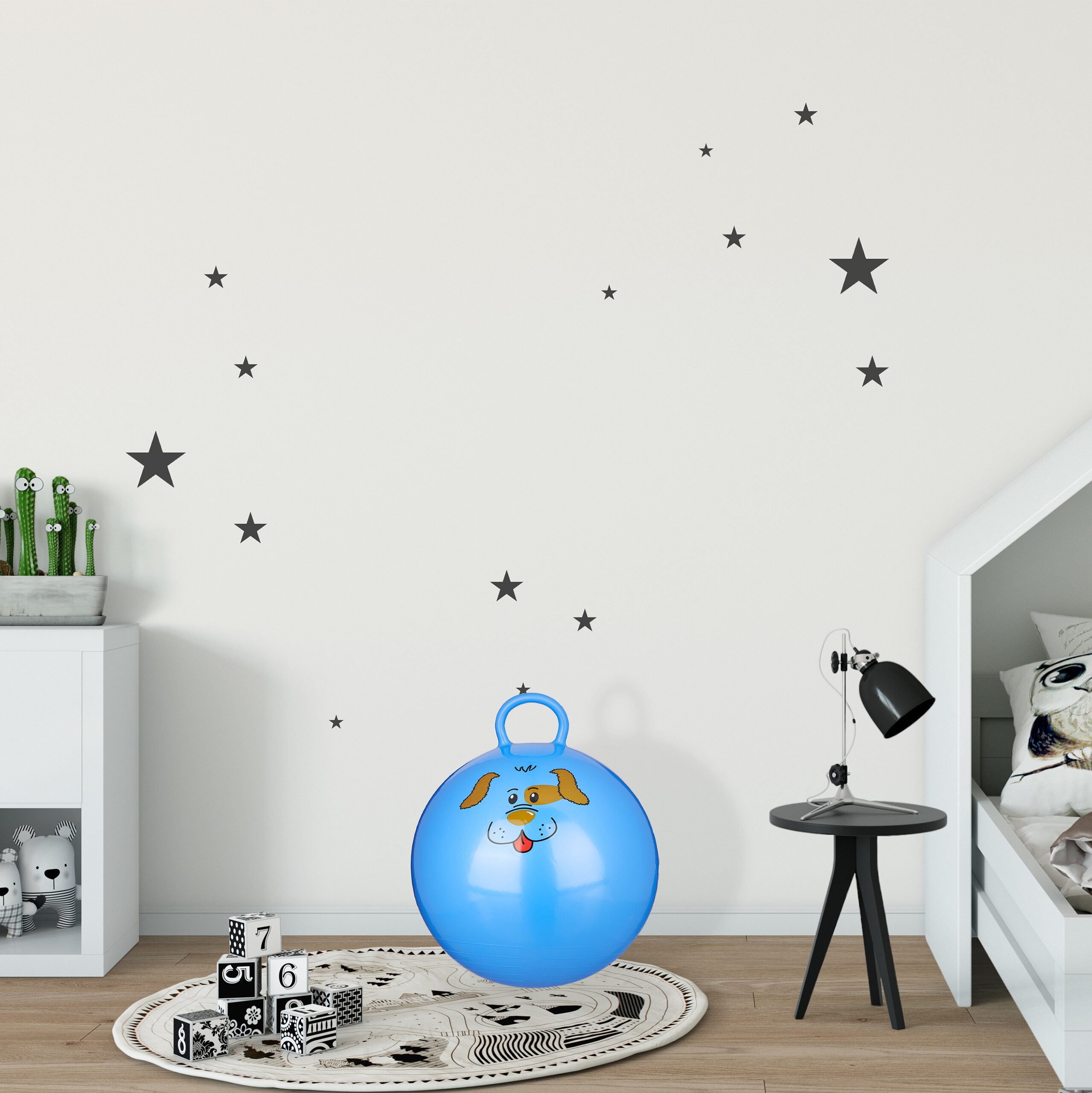 relaxdays Hüpfspielzeug Hüpfball Kinder, Blau günstig online kaufen