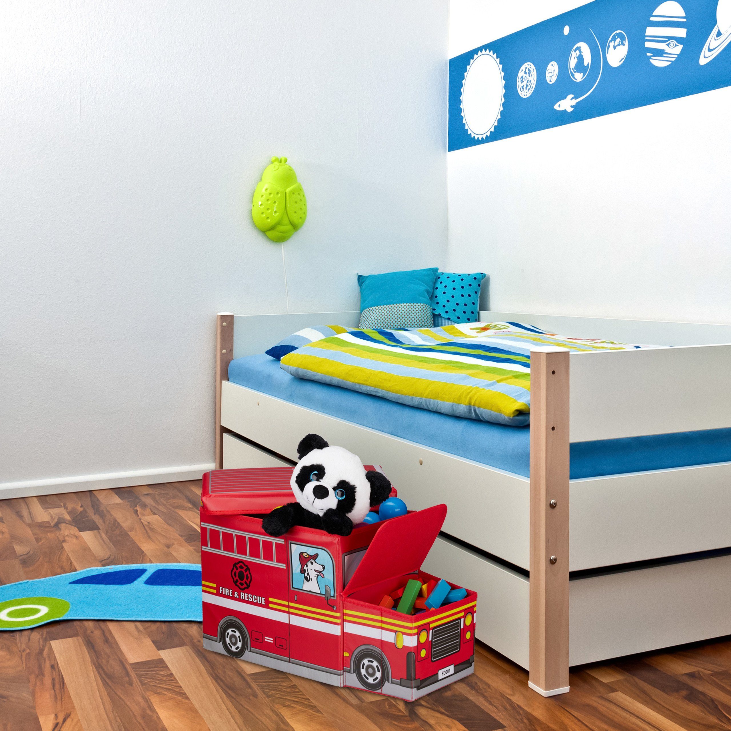 relaxdays Aufbewahrungsbox Sitzbox für Kinder, Fire günstig online kaufen