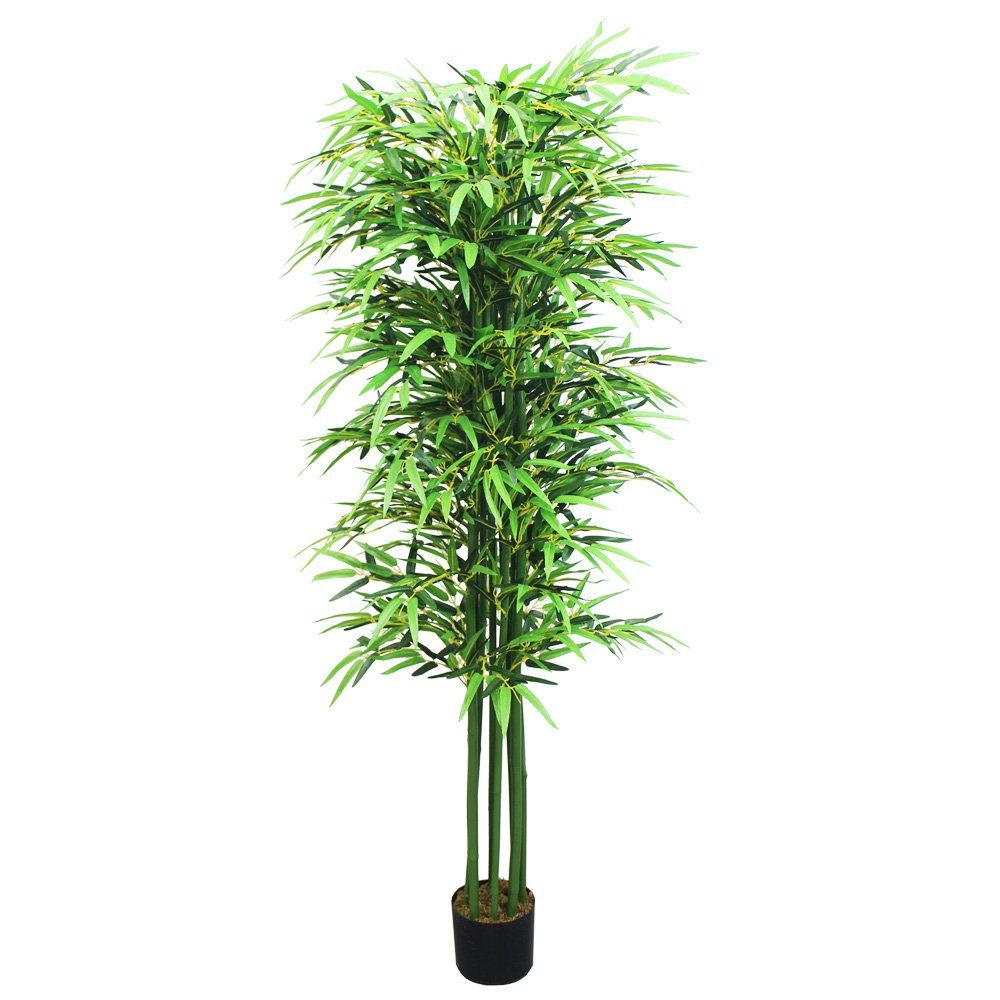 Kunstpflanze Bambus Kunstpflanze Künstliche Pflanze 180cm Decovego, Decovego