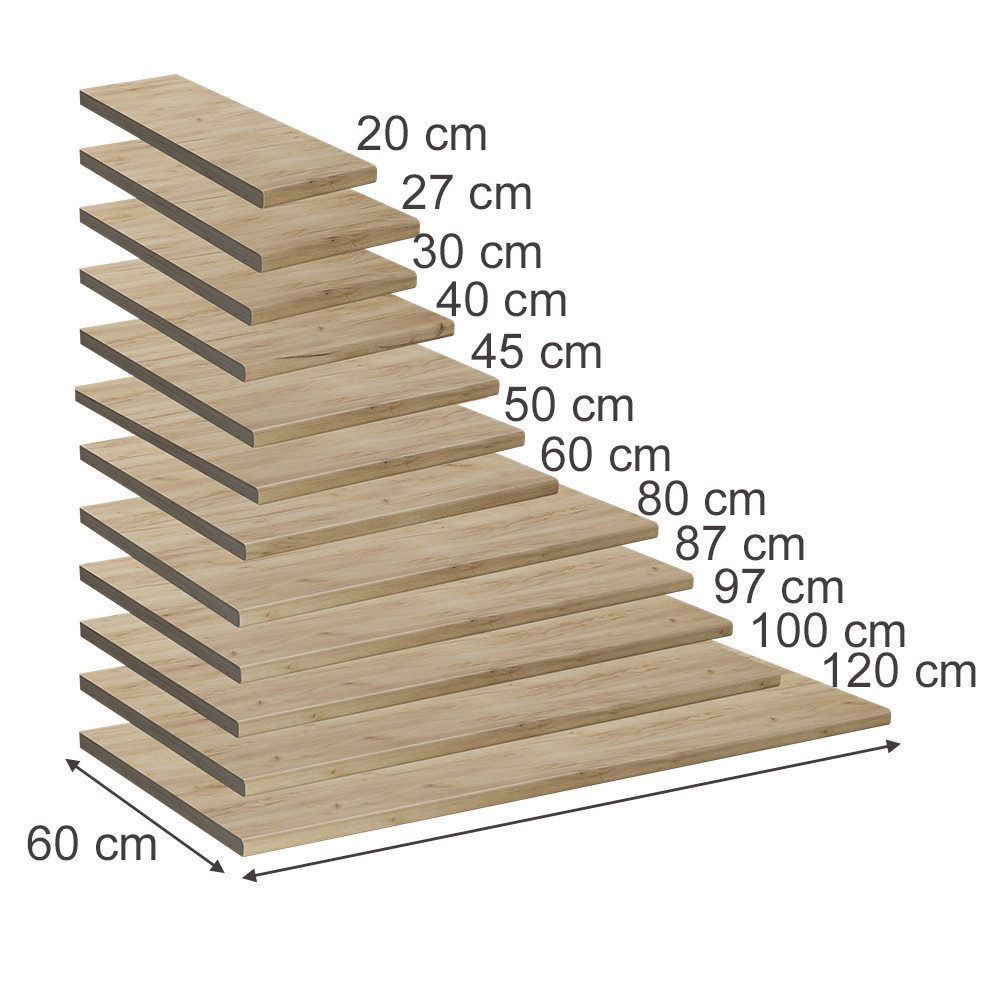 Vicco Unterschrank R-Line, Goldkraft Eiche, 60 cm (1-St)