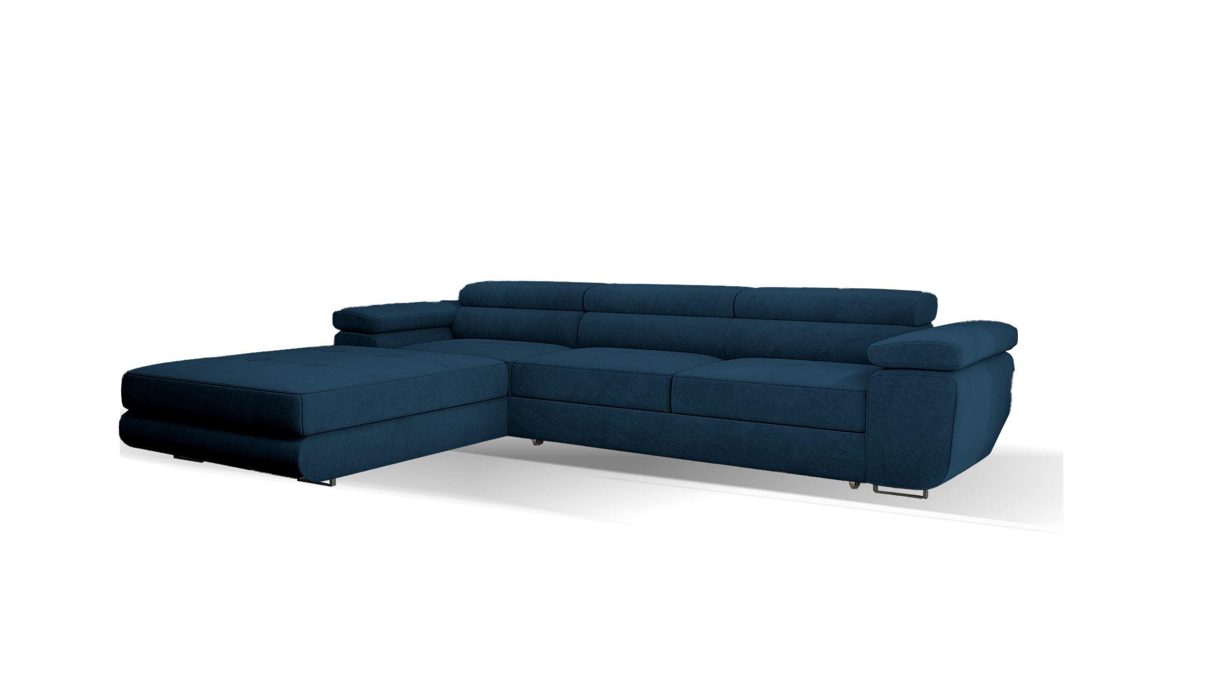 Goldstoff Ecksofa mit Schlaffunktion und Bettkasten, Designer Schlafsofa mi günstig online kaufen