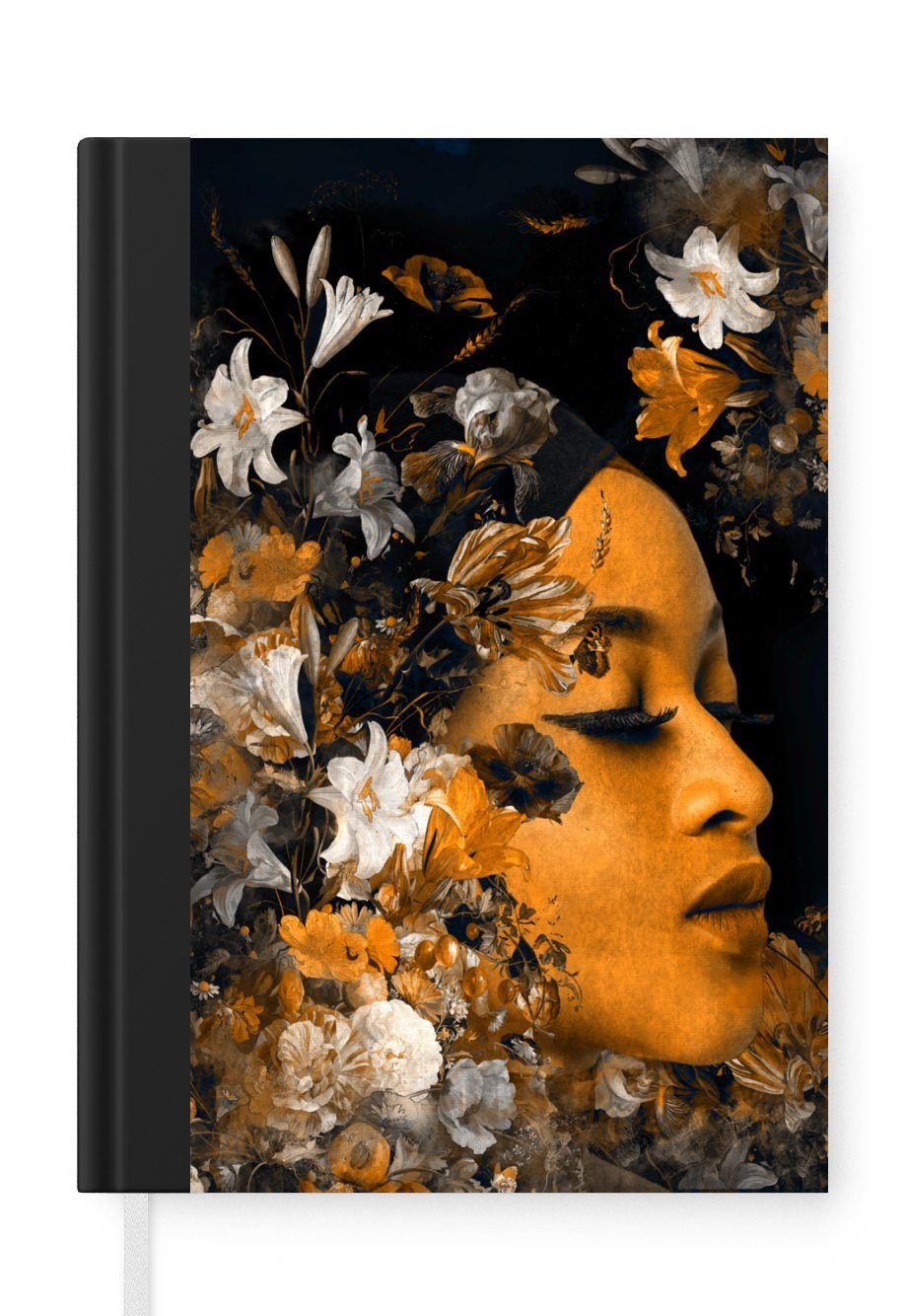 Notizbuch Blume - Frauen - Gold