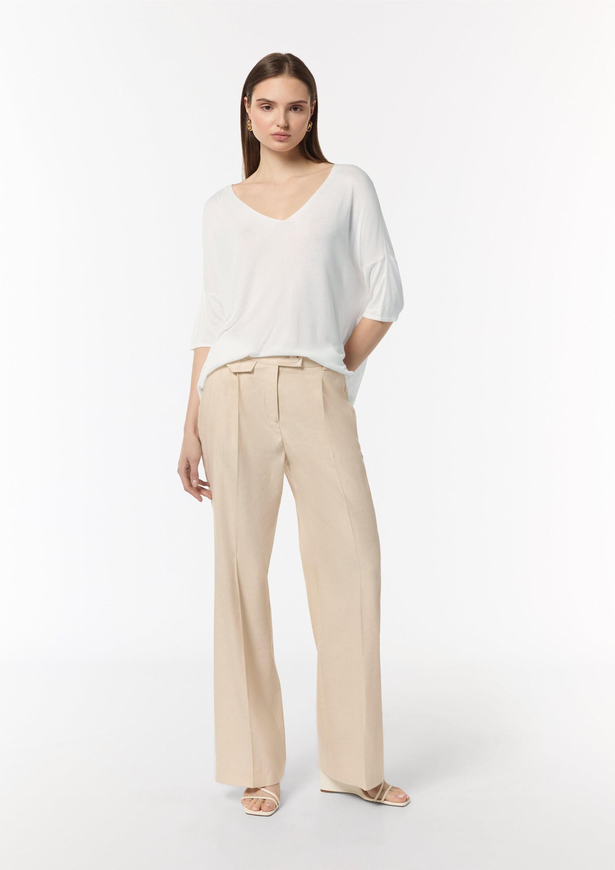 comma Poncho Accessories Feinstrick-Shirt aus Viskose