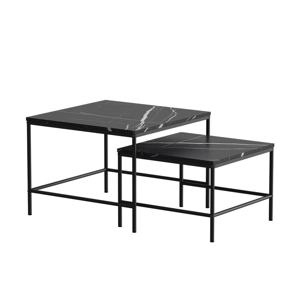 Vicco Couchtisch Ramio, Schwarzer Marmor/Schwarz, 60 günstig online kaufen