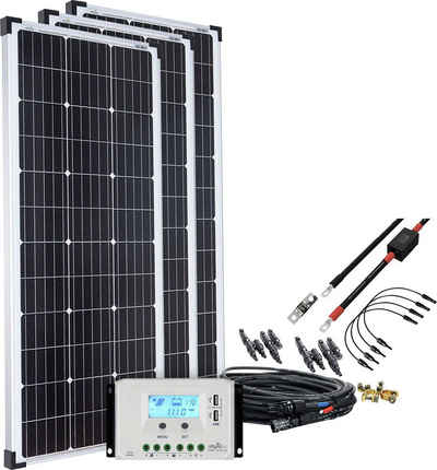 offgridtec Solaranlage basicPremium-L 300W Solaranlage 12V/24V, 100 W, Monokristallin, (Set), Komplettsystem
