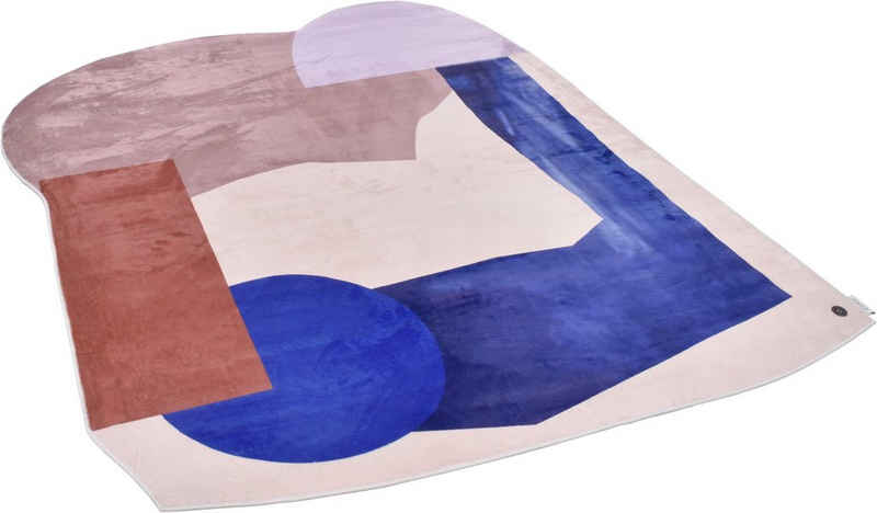 Teppich Shapes - TEN, TOM TAILOR HOME, Motivform, Höhe: 5 mm, Kurzflor, bedruckt, modernes Design