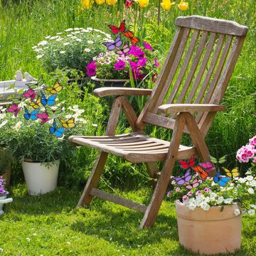 relaxdays Gartenfigur Gartendeko Schmetterling 48er Set