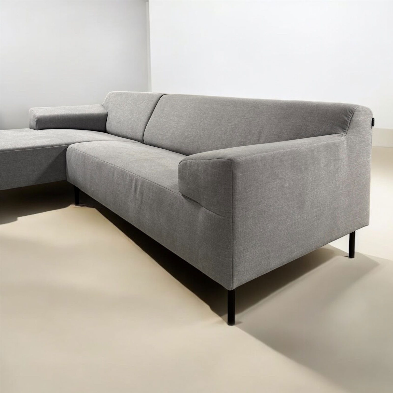 freistil ROLF BENZ Ecksofa ROLF BENZ Ecksofa Freistil 180 links Stoff grau 260 cm