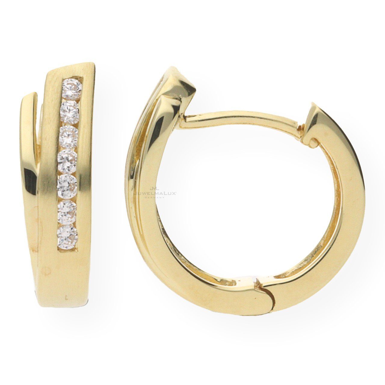 JuwelmaLux Paar Серьги-кольца JuwelmaLux Серьги-кольца mit Zirkonia 925/000 vergoldet JL20-06-0218 (kein Set, 2-tlg., inkl. edelm Schmucketui)