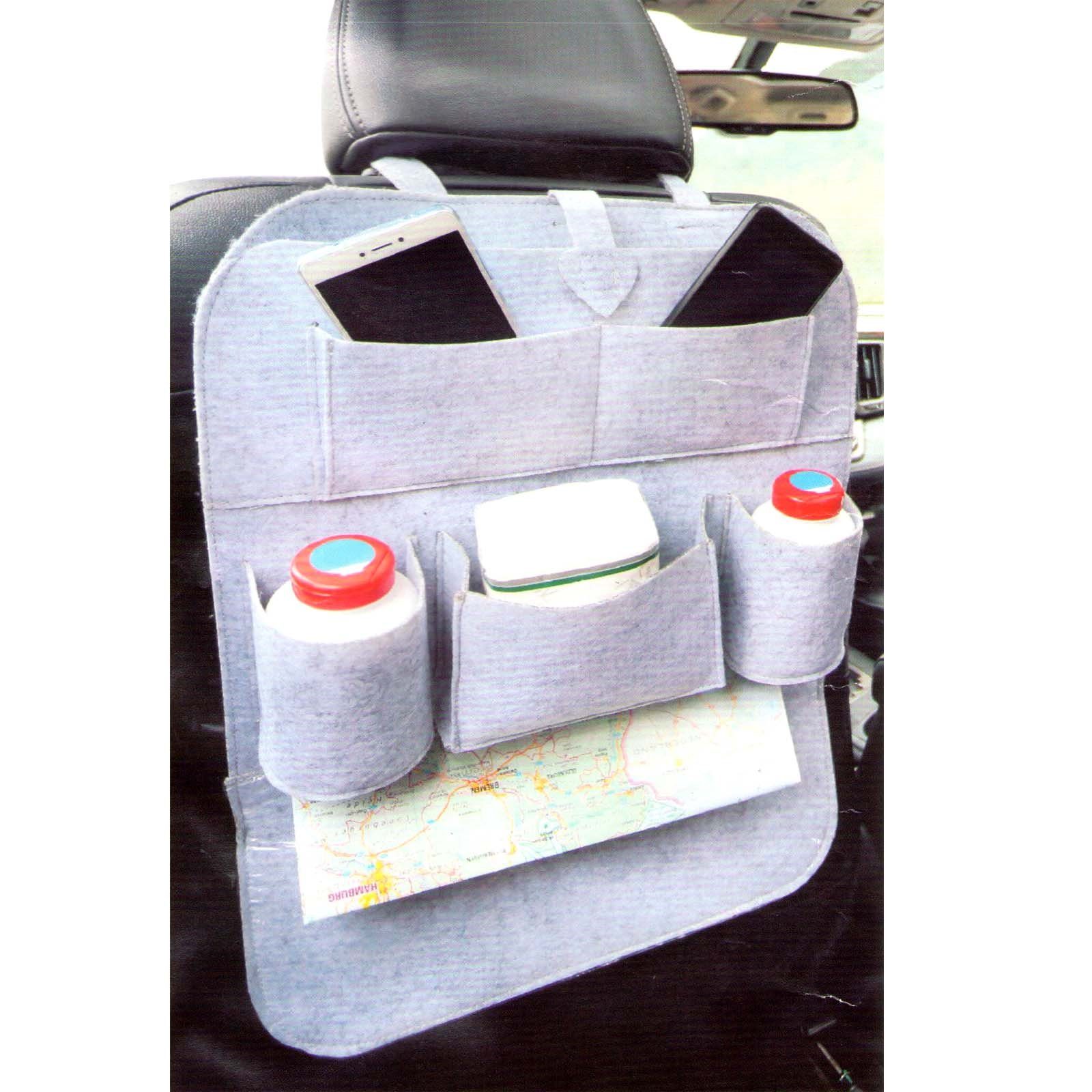 PUREWORK Rücksitzorganizer Auto Rücksitz Organizer Tasche Autositz Rücksitztasche KFZ Kinder (1-tlg), mit 6 Fächer und Trittschutz