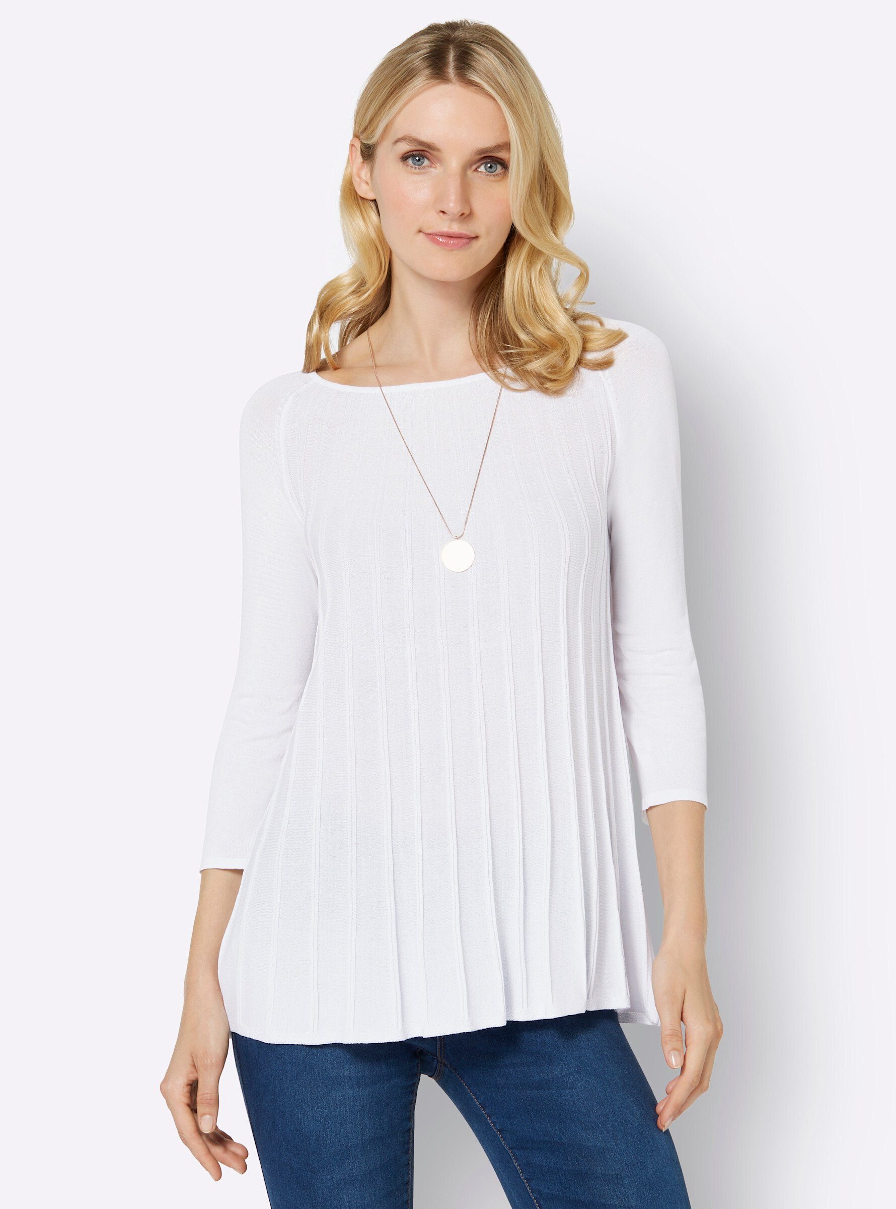 Strickpullover Rundhalspullover