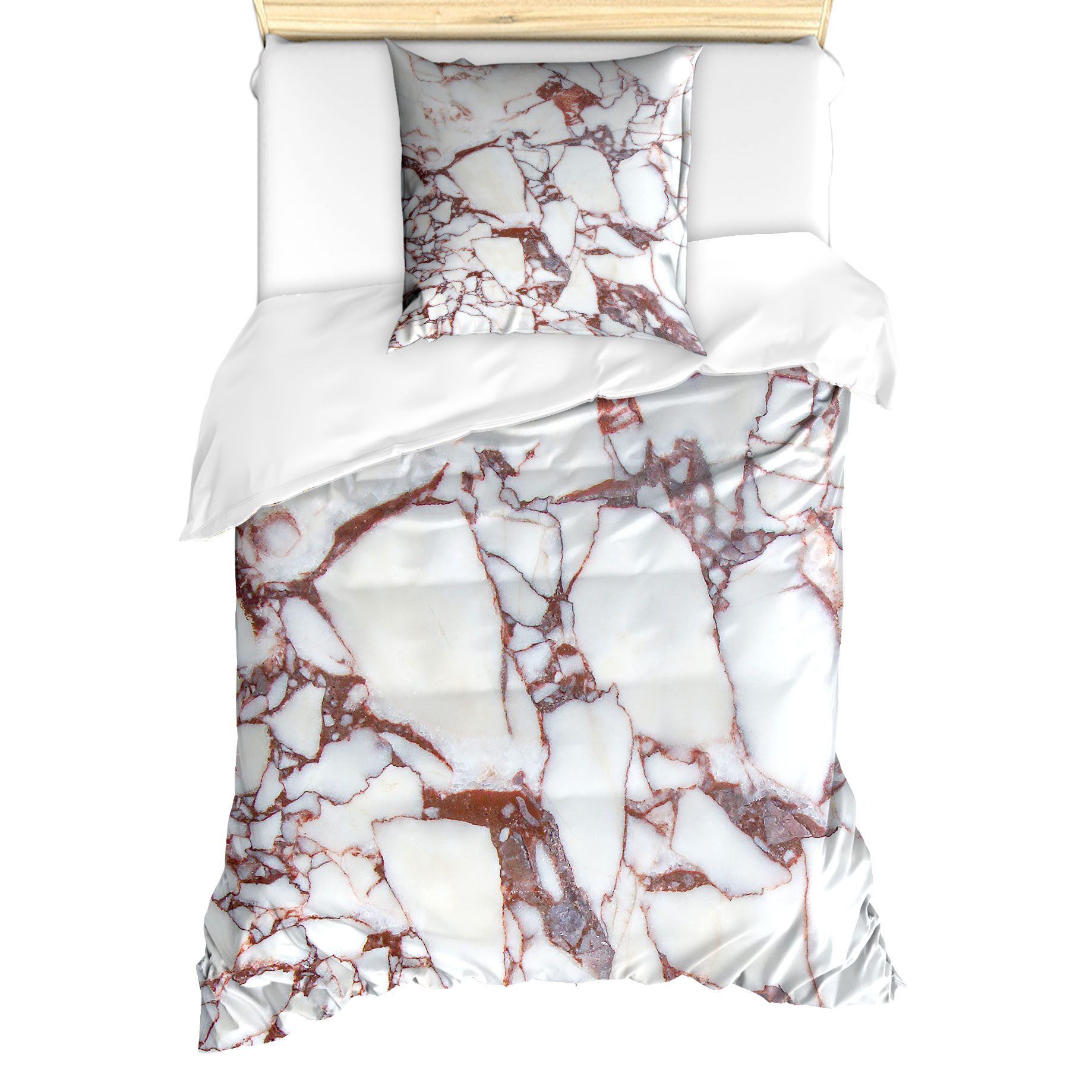 Abakuhaus Bettwäsche Milbensicher Allergiker geeignet mit Kissenbezug, Microfaser, Marmor Marble Grunge Stein
