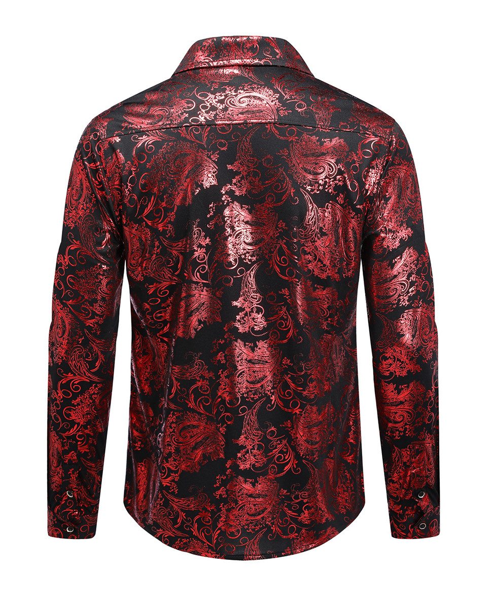 Allthemen Langarmhemd Herren Jacquard Freizeithemd für günstig online kaufen