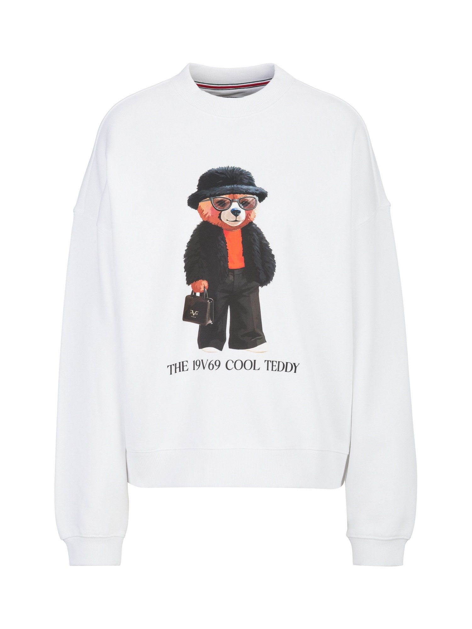 19V69 ITALIA Sweatshirt Willow Teddy Damen aus Baumwolle, Oversize mit Print