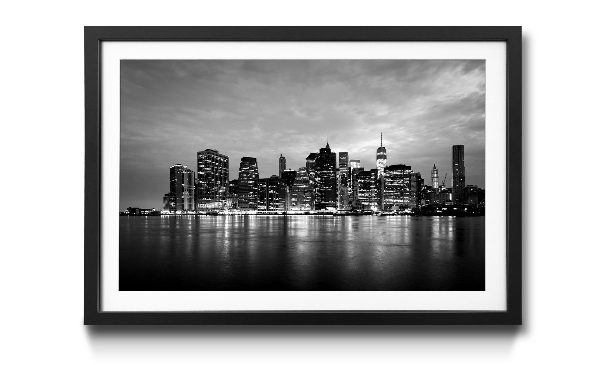 4 Kunstdruck Manhattan Größen erhältlich Städte, WandbilderXXL in Night, by Wandbild,