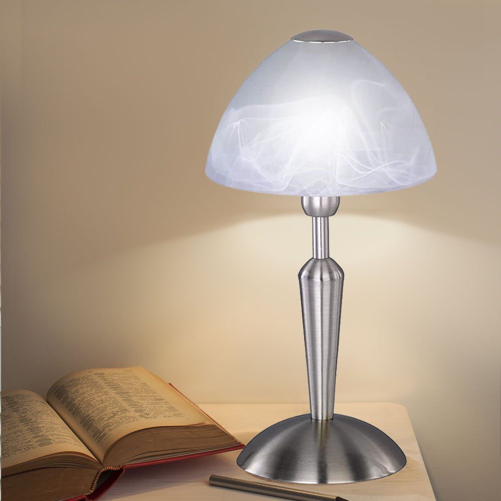 etc-shop LED Tischleuchte, Leuchtmittel Schreibtischleuchte Warmweiß, Tischlampe Nachttischlampe, Retro inklusive