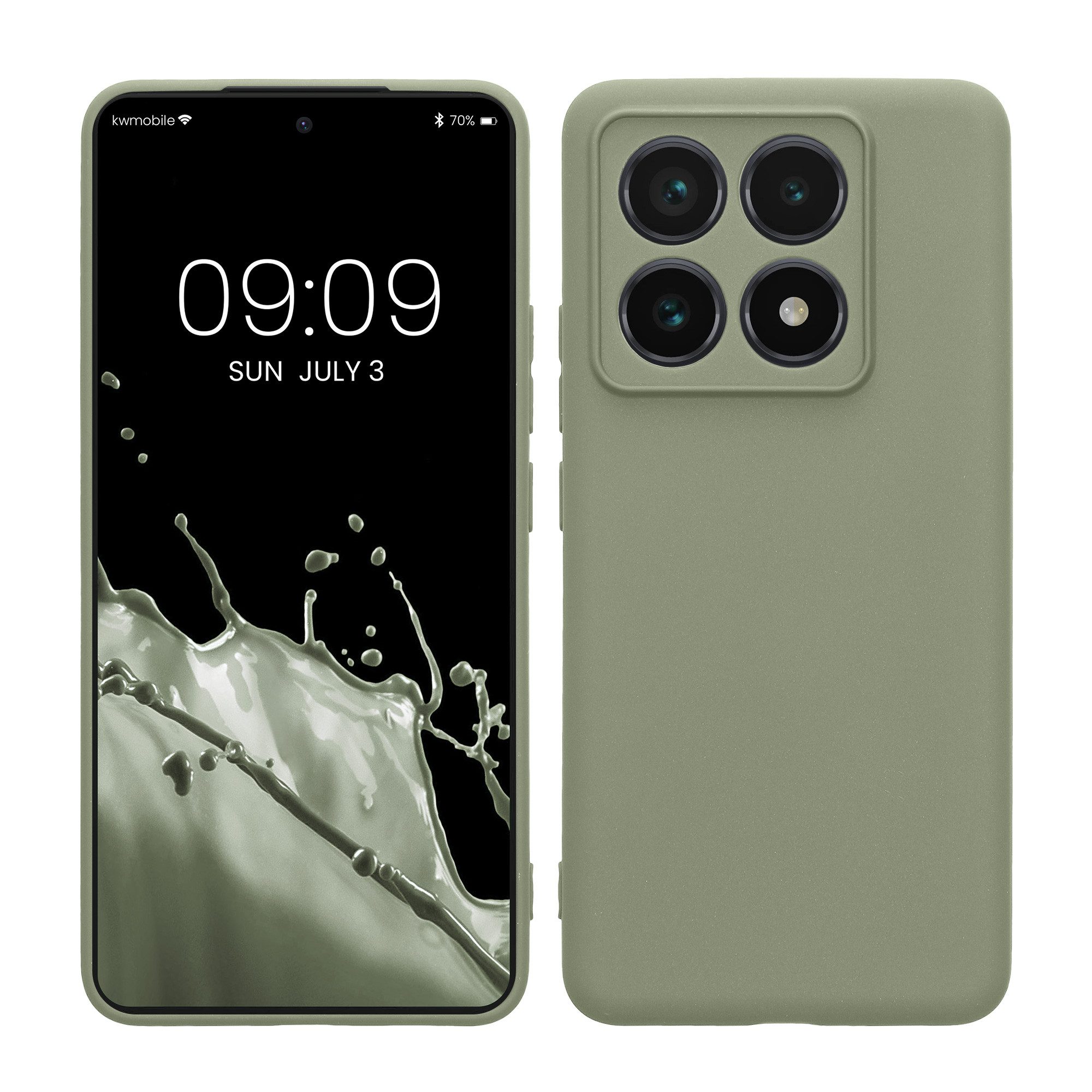 kwmobile Handyhülle Handyhülle für Xiaomi 14T Pro Hülle, Weiches Handy Silikon Case - Schutzhülle Cover