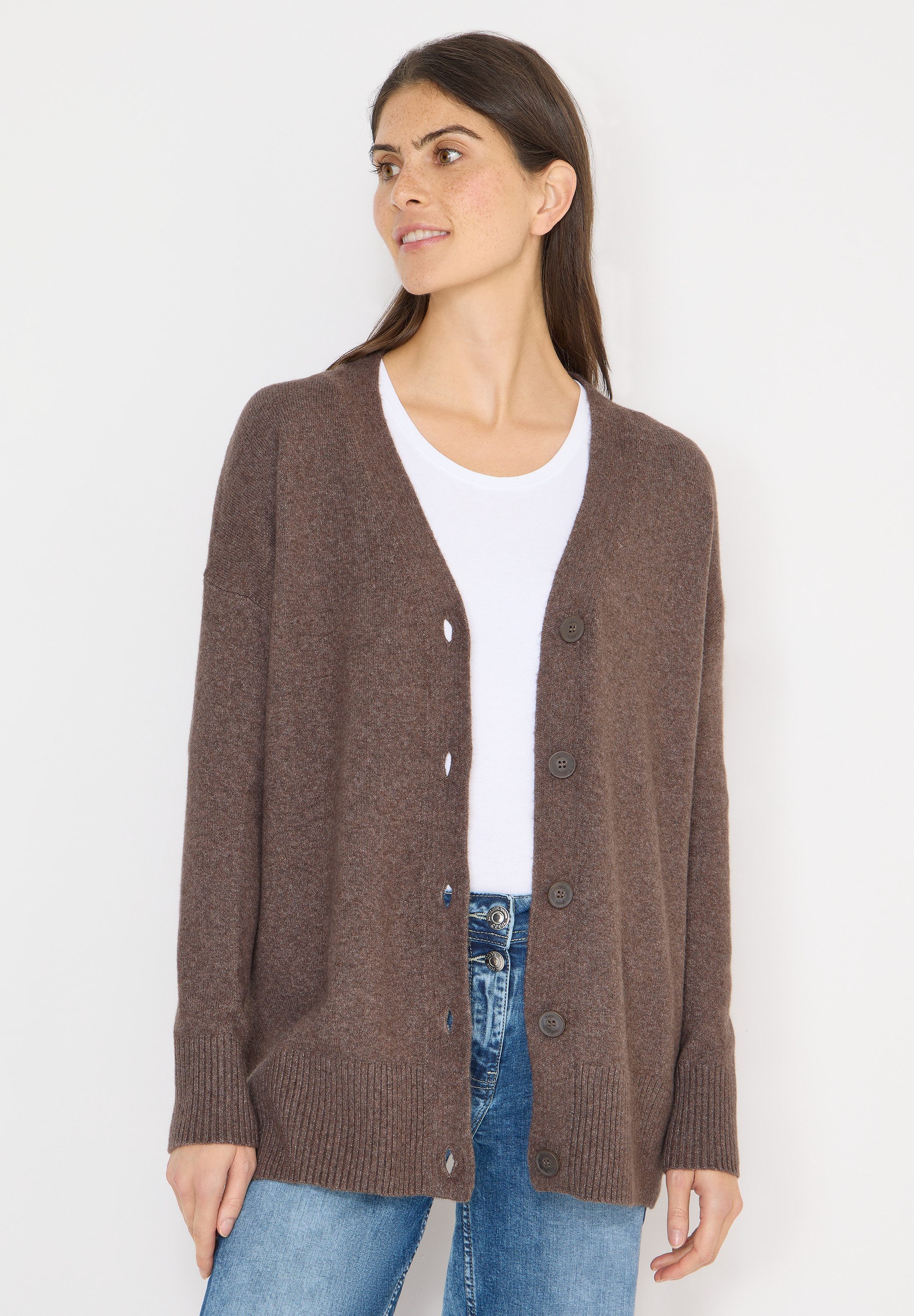 CECIL Cardigan mit Schlitz am Saum