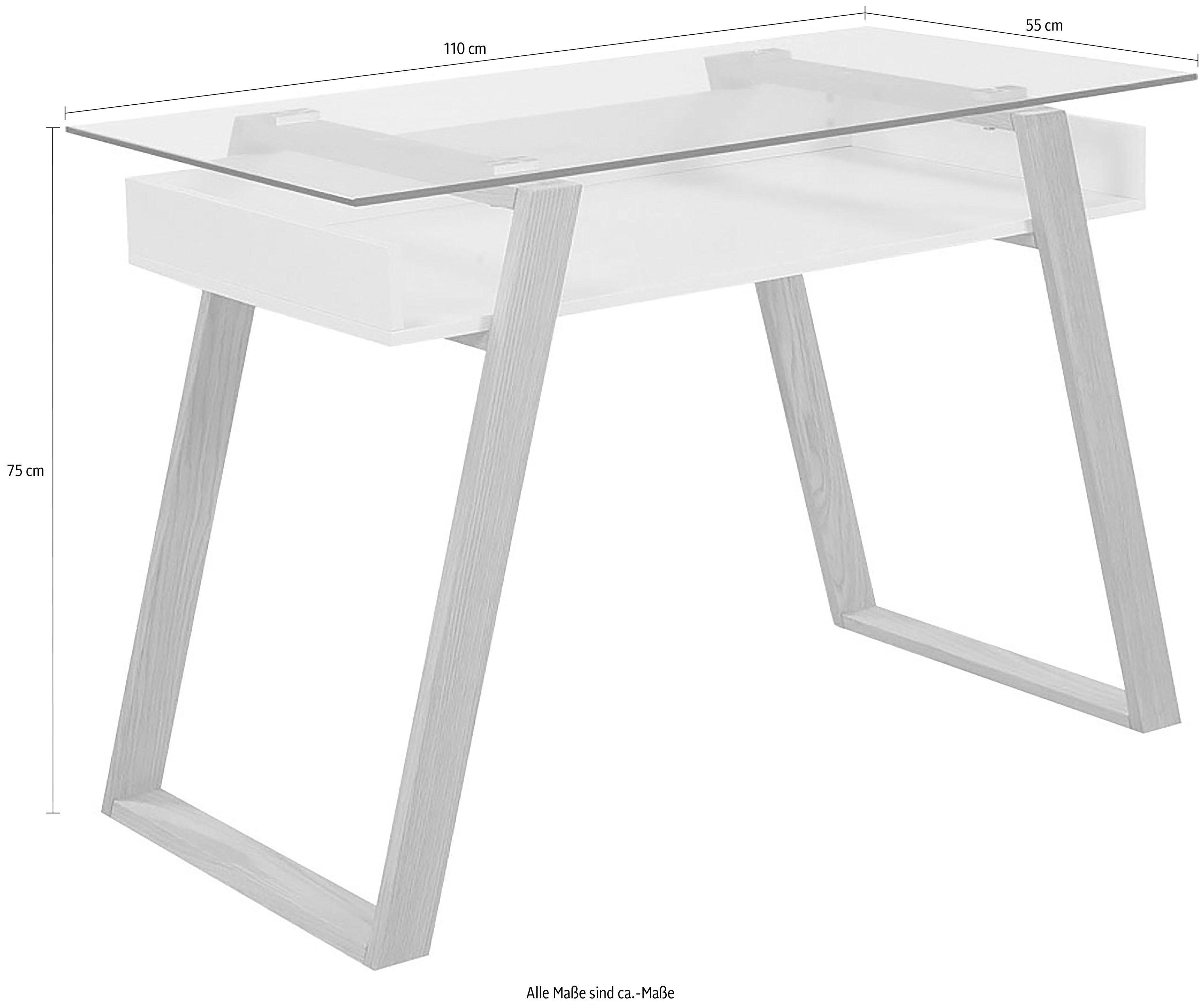 SalesFever mit Schreibtisch, Glasplatte