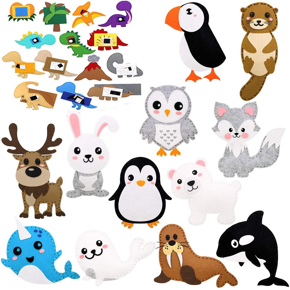 CLTYQ Kreativset Kinder Polar Tier Bastelset -Lernspielzeug Filz,Kreatives günstig online kaufen
