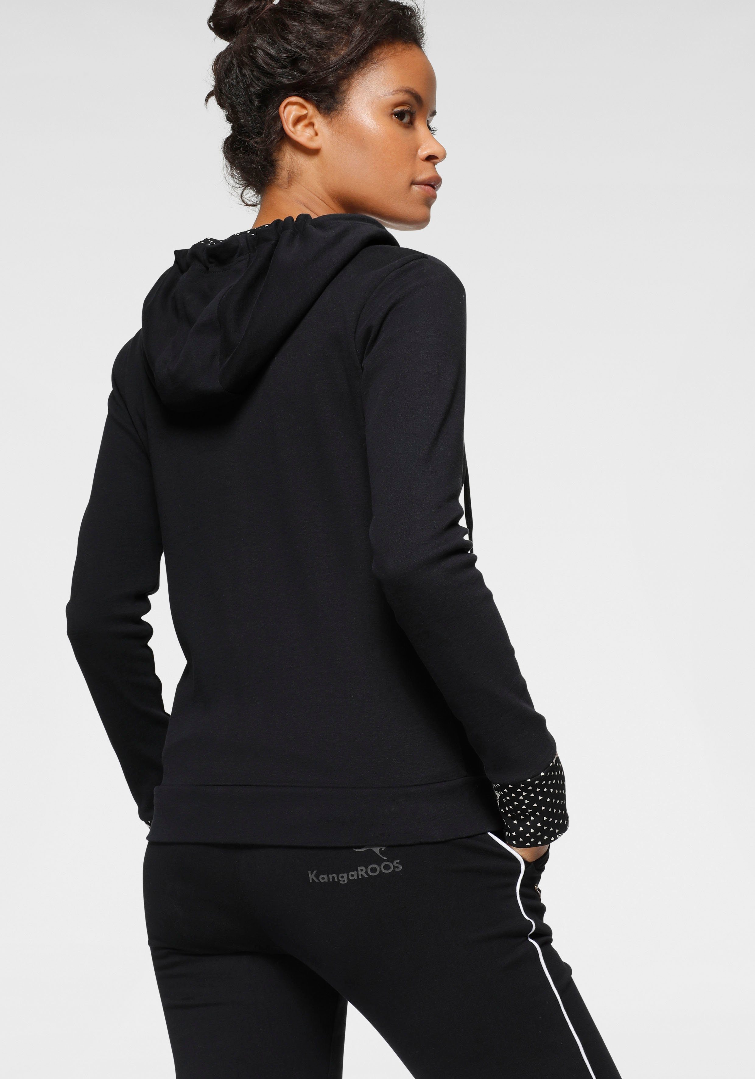 KangaROOS Sweatjacke mit bedrucktem Kapuzenfutter und Ärmelaufschlag – Bild 2 von 5