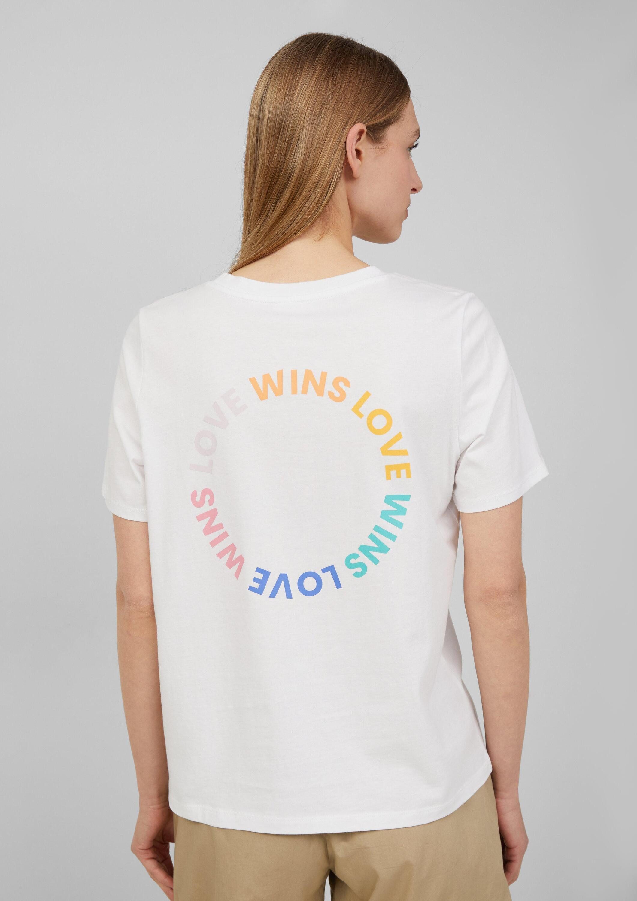 s.Oliver Kurzarmshirt T-Shirt T-Shirt mit Pride-Motiv günstig online kaufen