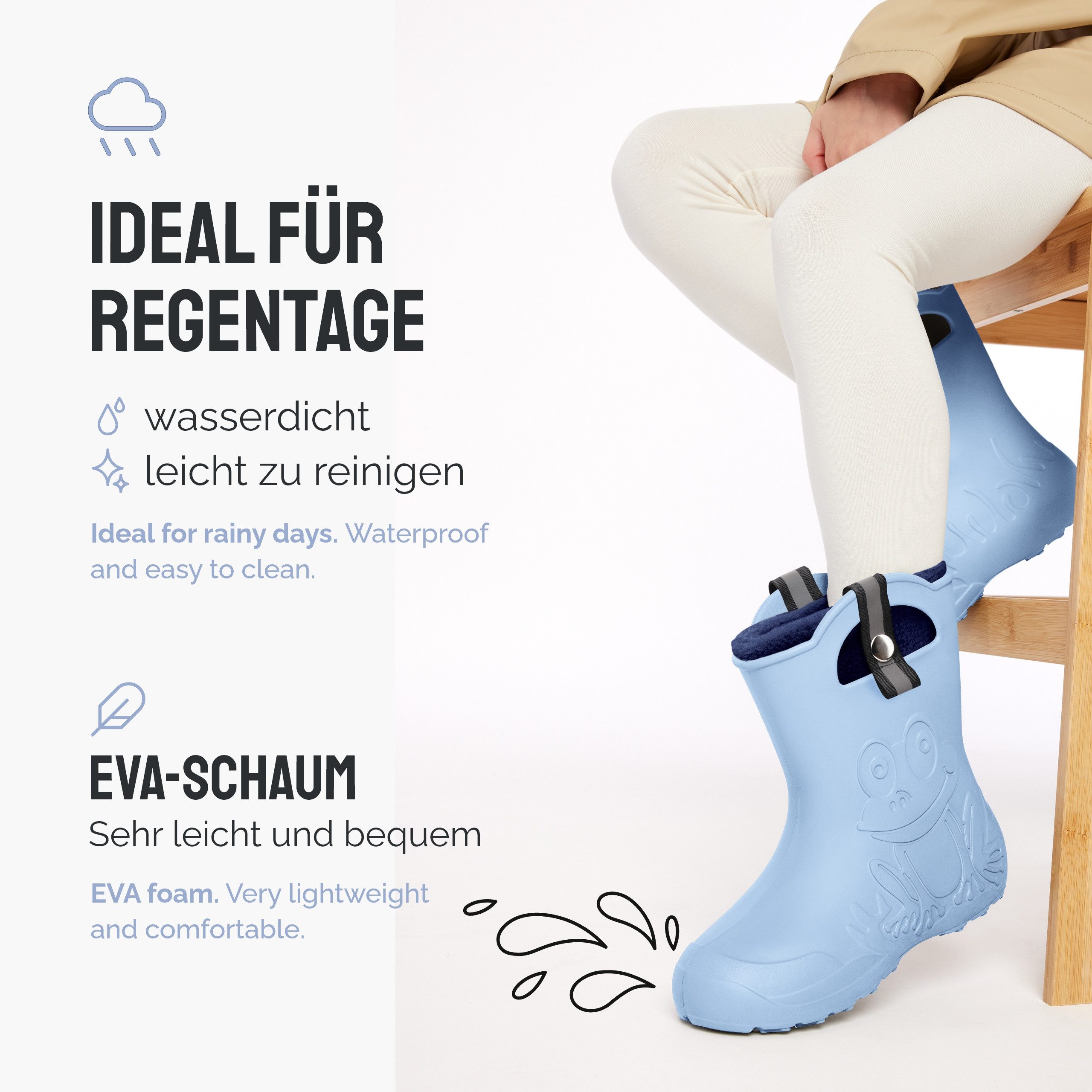 Ladeheid Kinder Federleichte Gummistiefel Thermo mit Fütterung LA-CA-Frog245 Gummistiefel – Bild 5 von 5