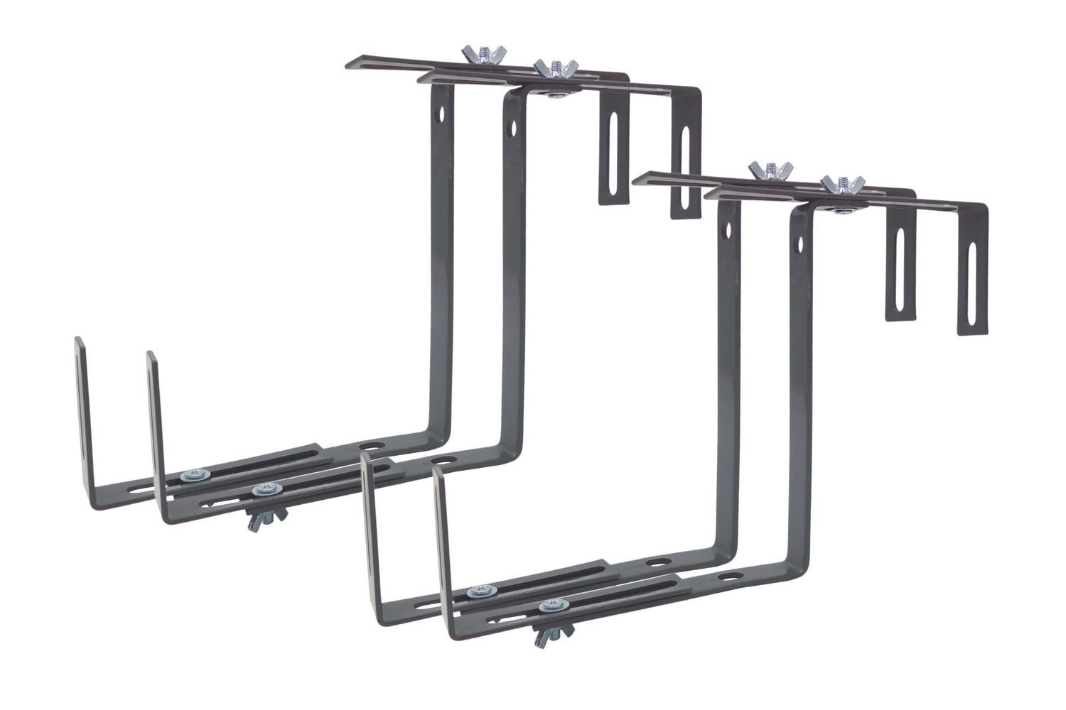 BURI Blumenkastenhalter 2x Balkonkastenhalter grau Blumenkastenhalter günstig online kaufen