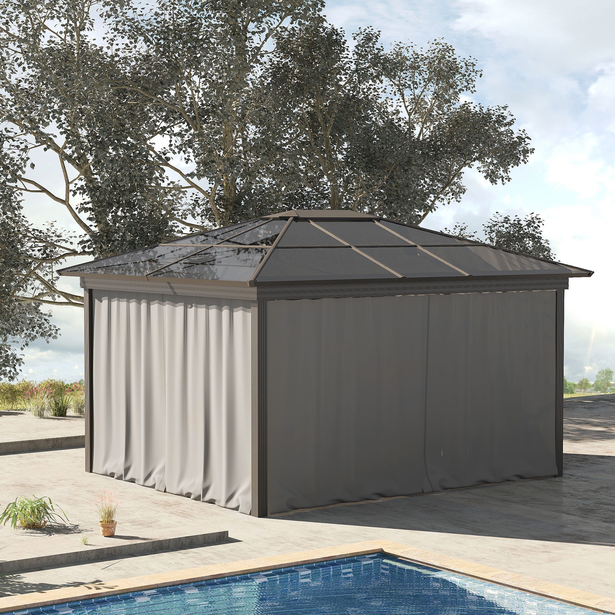 Outsunny Markise 4 Seitenteile für 3x3 günstig online kaufen