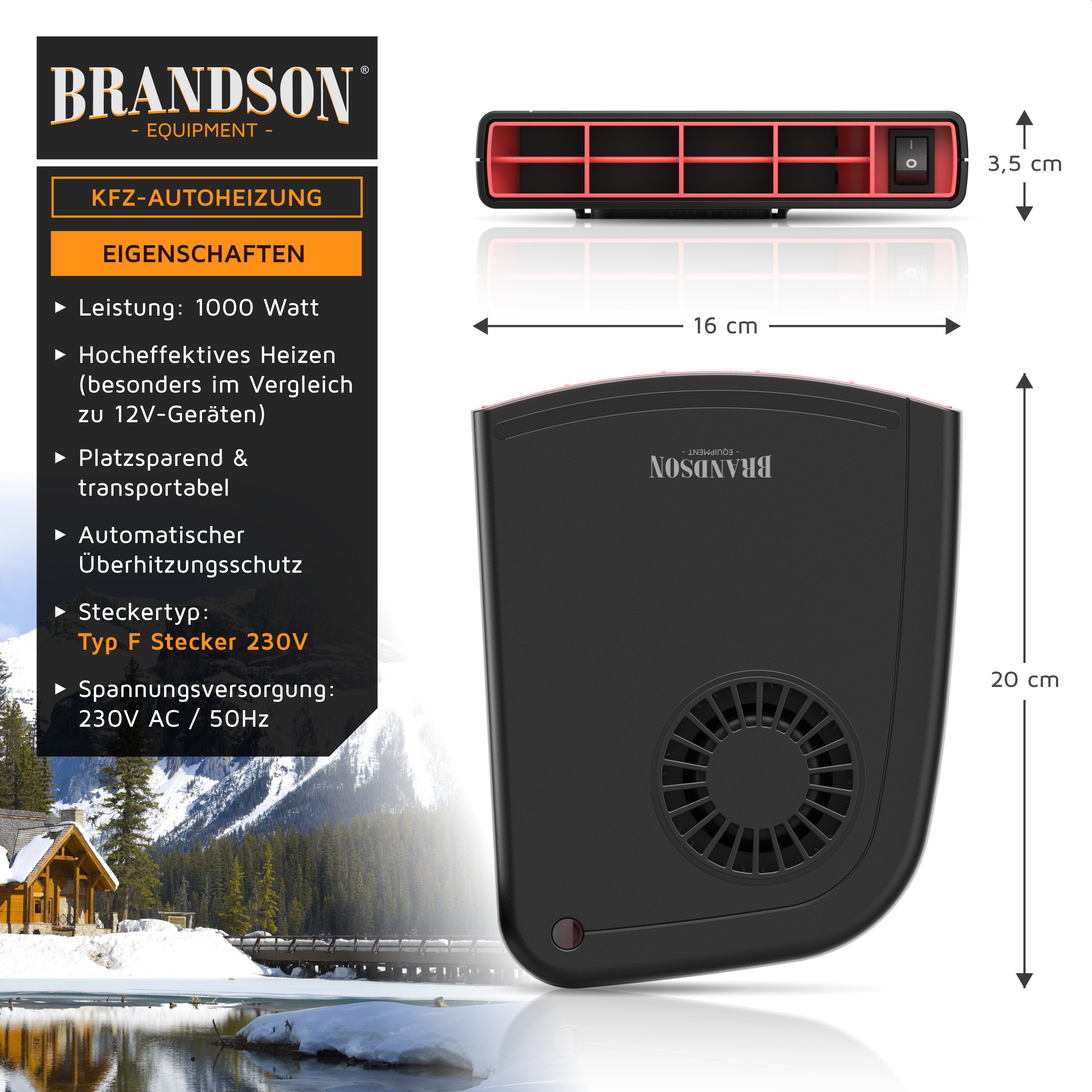 Brandson Heizlüfter Innenraumheizung, mobile Auto Heizung, Standheizung für günstig online kaufen