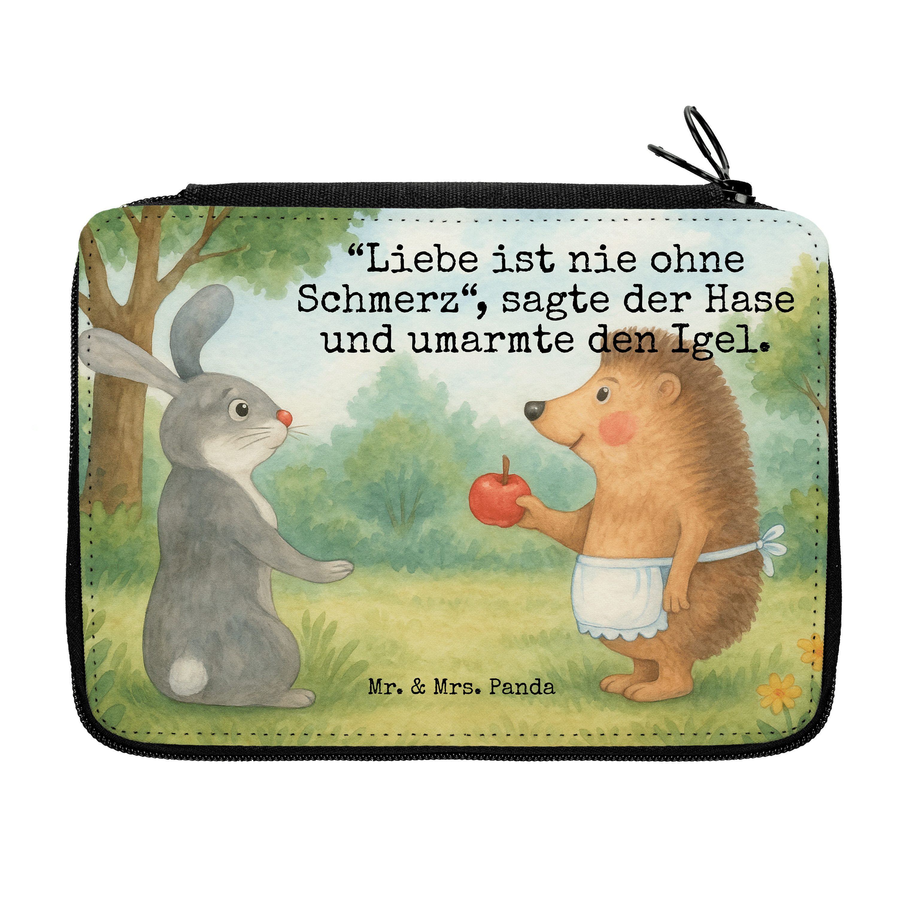 Federmäppchen Hase Igel Design, Federtasche, Weiß, Lustige Sprüche, und, Herzschmer